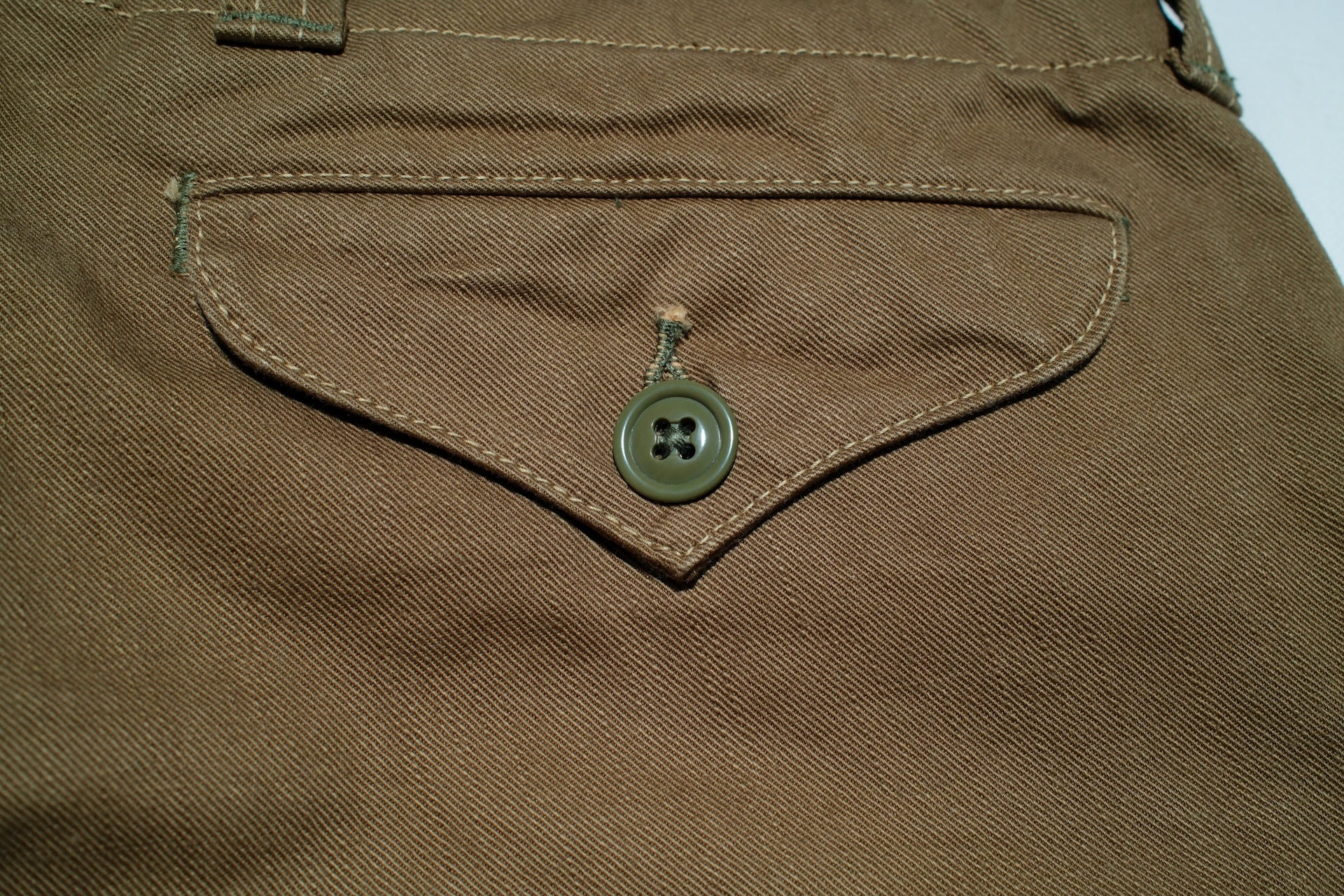 Freewheelers Heavyweight Cotton Drill "Aviators' Trousers" (Dark Khaki)