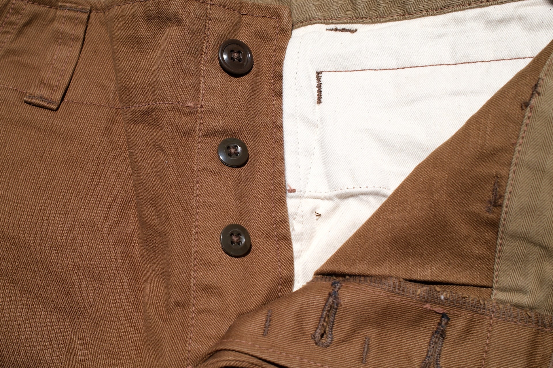 Freewheelers Heavyweight Cotton Drill "Aviators' Trousers" (Red Brown)