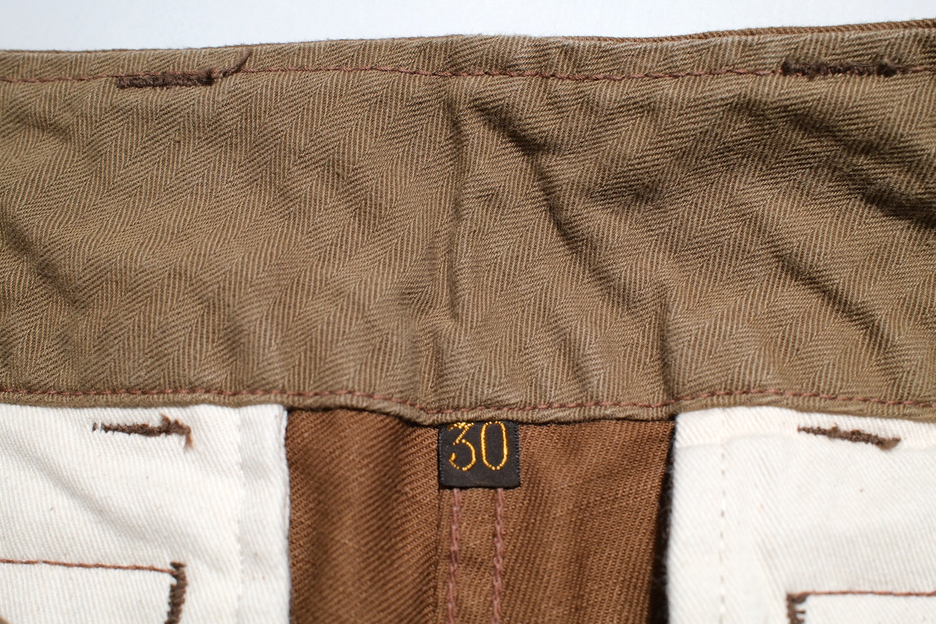 Freewheelers Heavyweight Cotton Drill "Aviators' Trousers" (Red Brown)