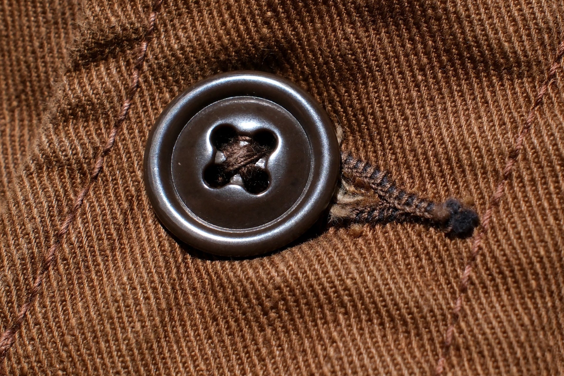 Freewheelers Heavyweight Cotton Drill "Aviators' Trousers" (Red Brown)