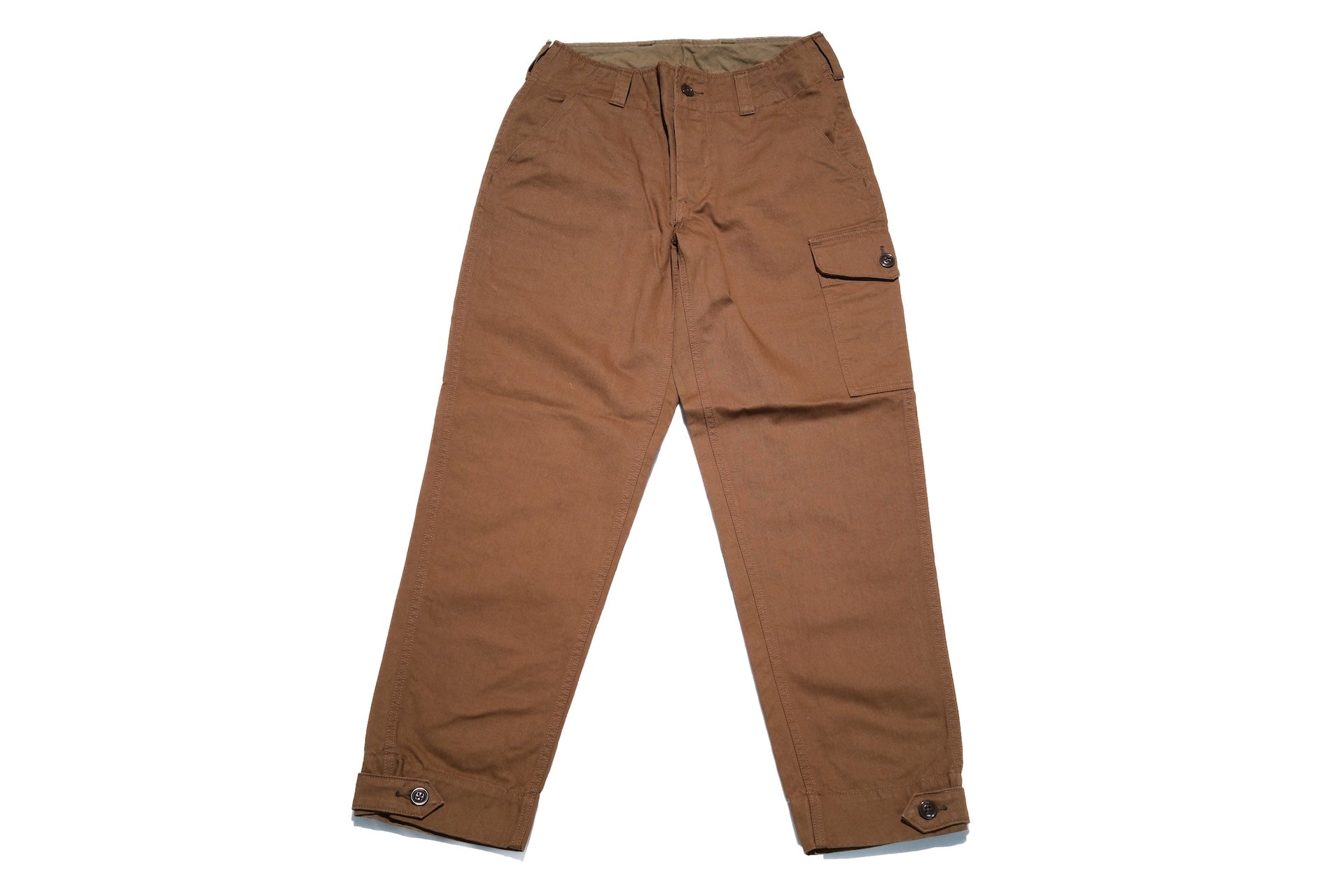 Freewheelers Heavyweight Cotton Drill "Aviators' Trousers" (Red Brown)