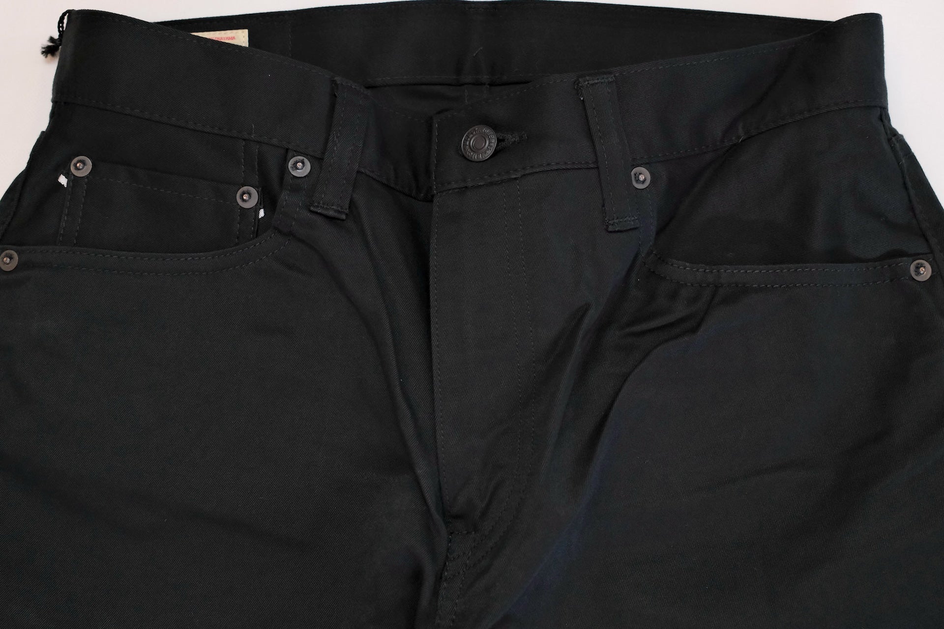 Momotaro 12.5oz Selvage Moleskin Trousers (Black)