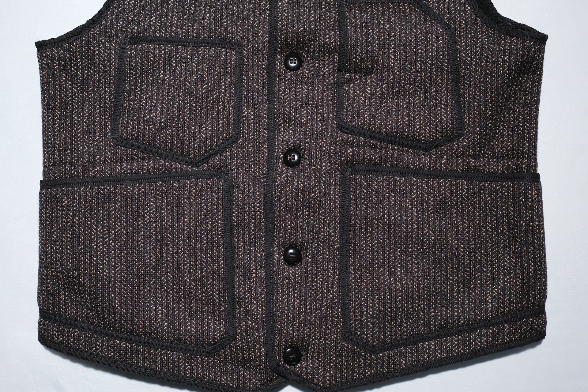 Freewheelers “Longshoreman” Winter Worker Vest (Grained Black)