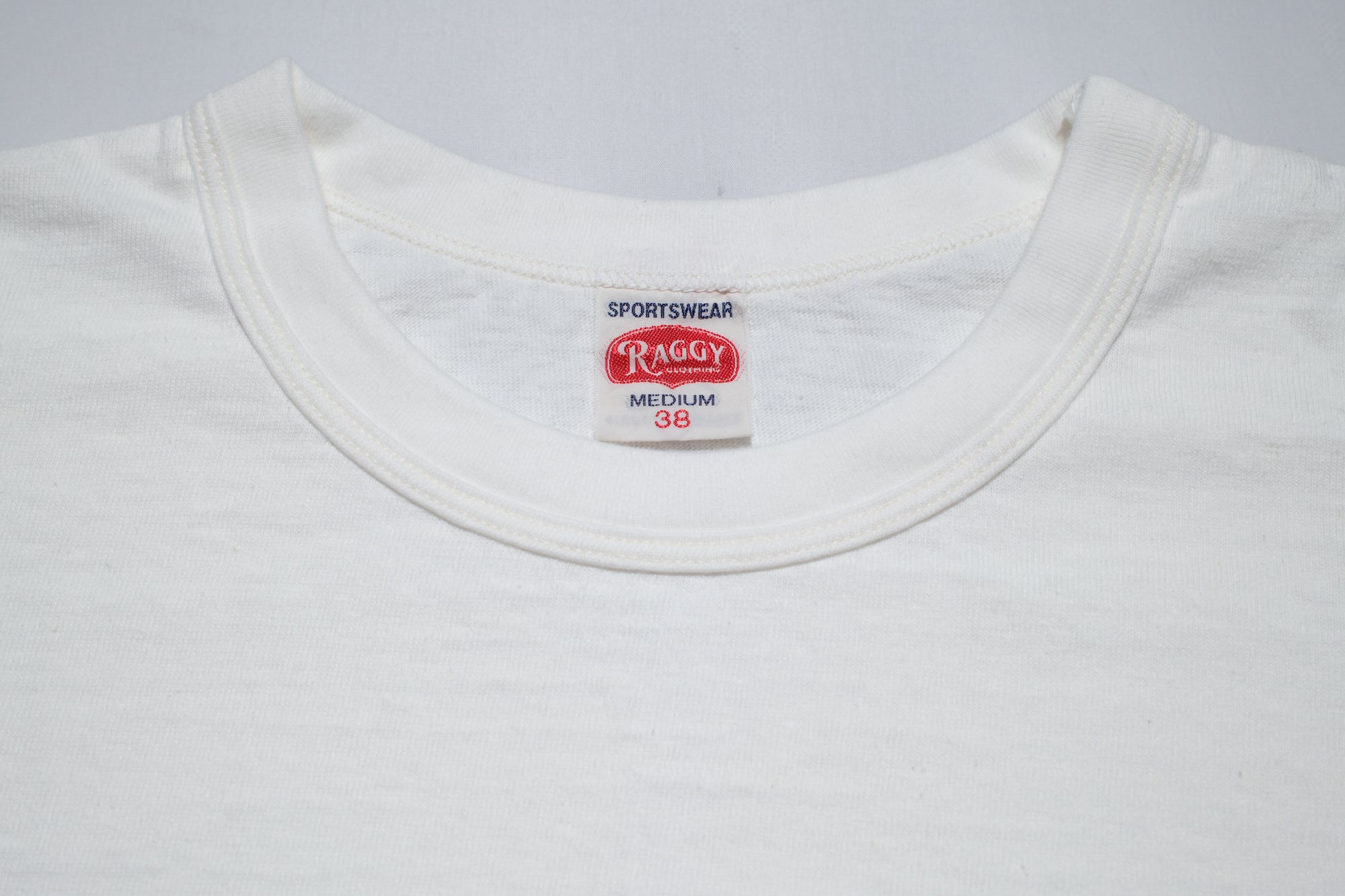 RAGGY CLOTHING 8oz "Fluffy-Sport" Loopwheeled Tee (Off White)