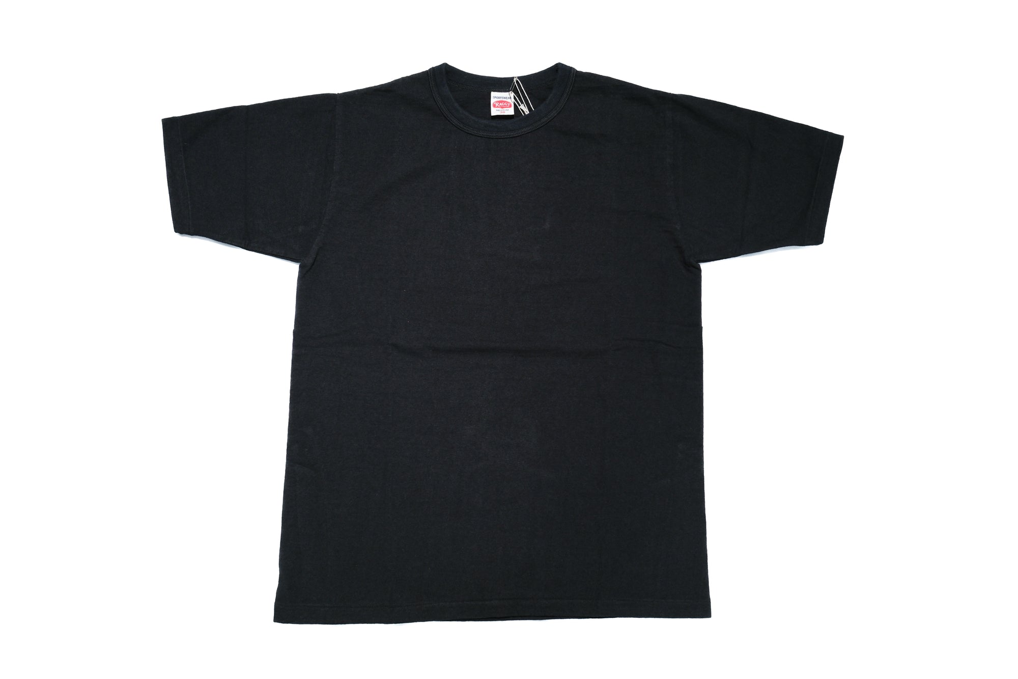 RAGGY CLOTHING 8oz "Fluffy-Sport" Loopwheeled Tee (Solid Black)