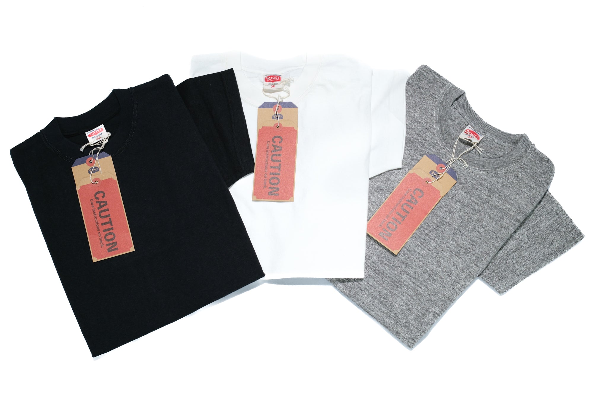 RAGGY CLOTHING 6oz "Old Americana" Loopwheeled Tee (Solid Black)