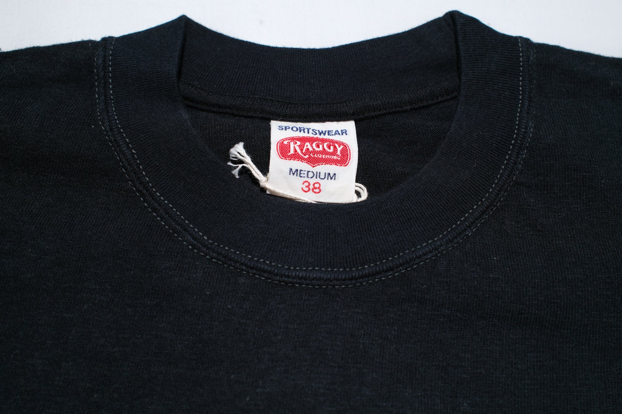RAGGY CLOTHING 6oz "Old Americana" Loopwheeled Tee (Solid Black)