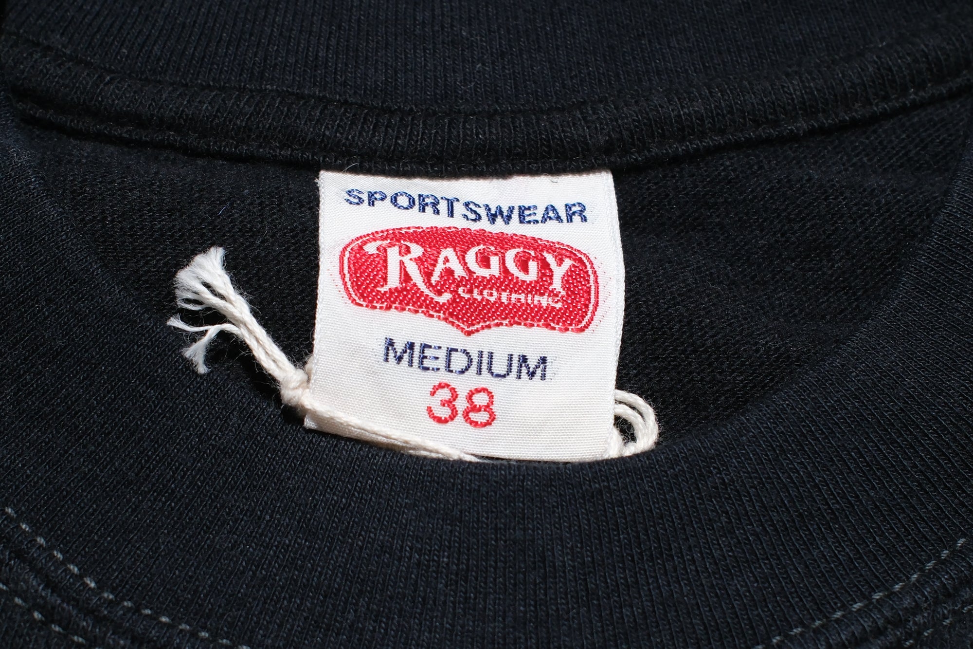 RAGGY CLOTHING 6oz "Old Americana" Loopwheeled Tee (Solid Black)