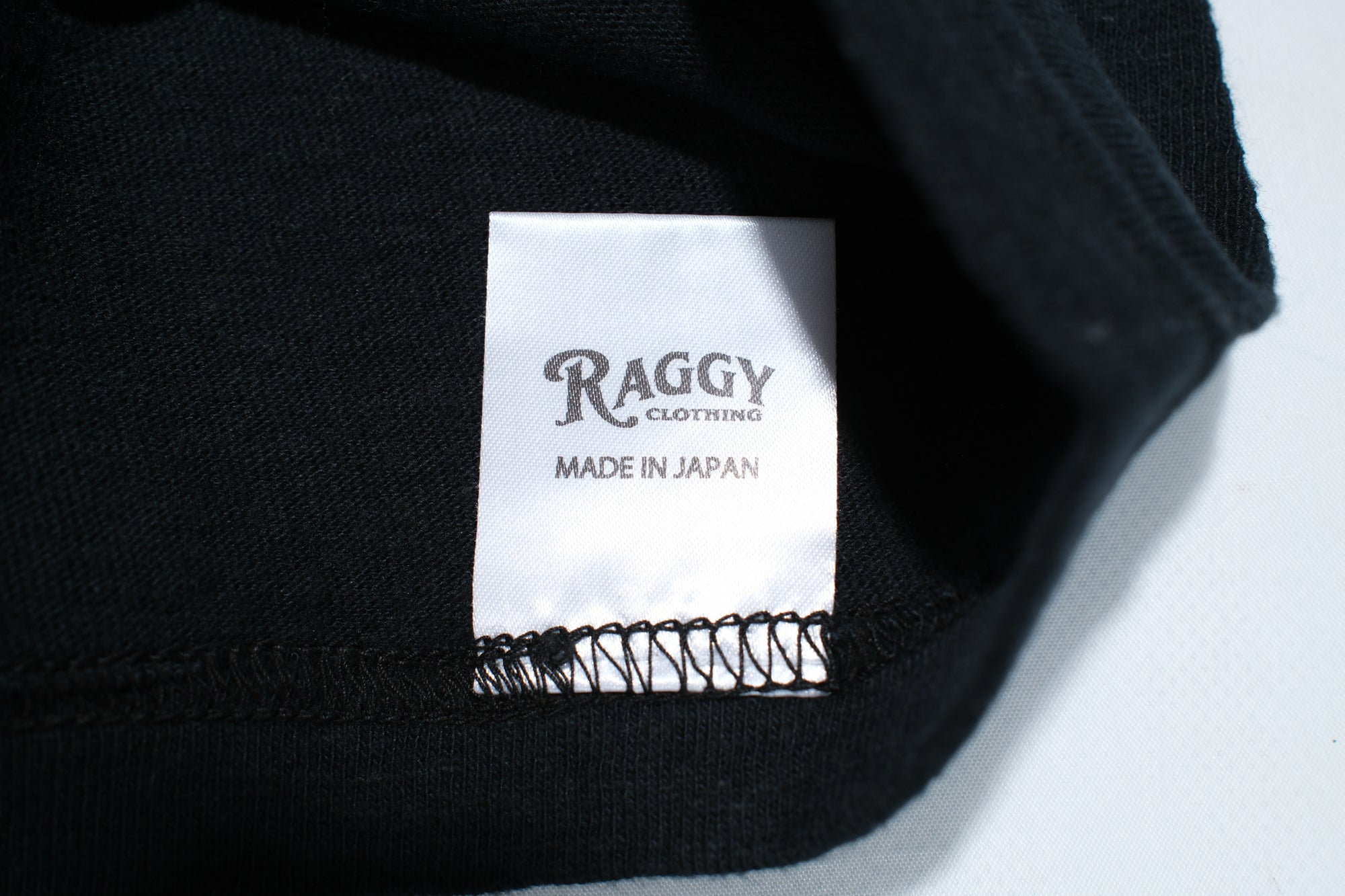 RAGGY CLOTHING 6oz "Old Americana" Loopwheeled Tee (Solid Black)