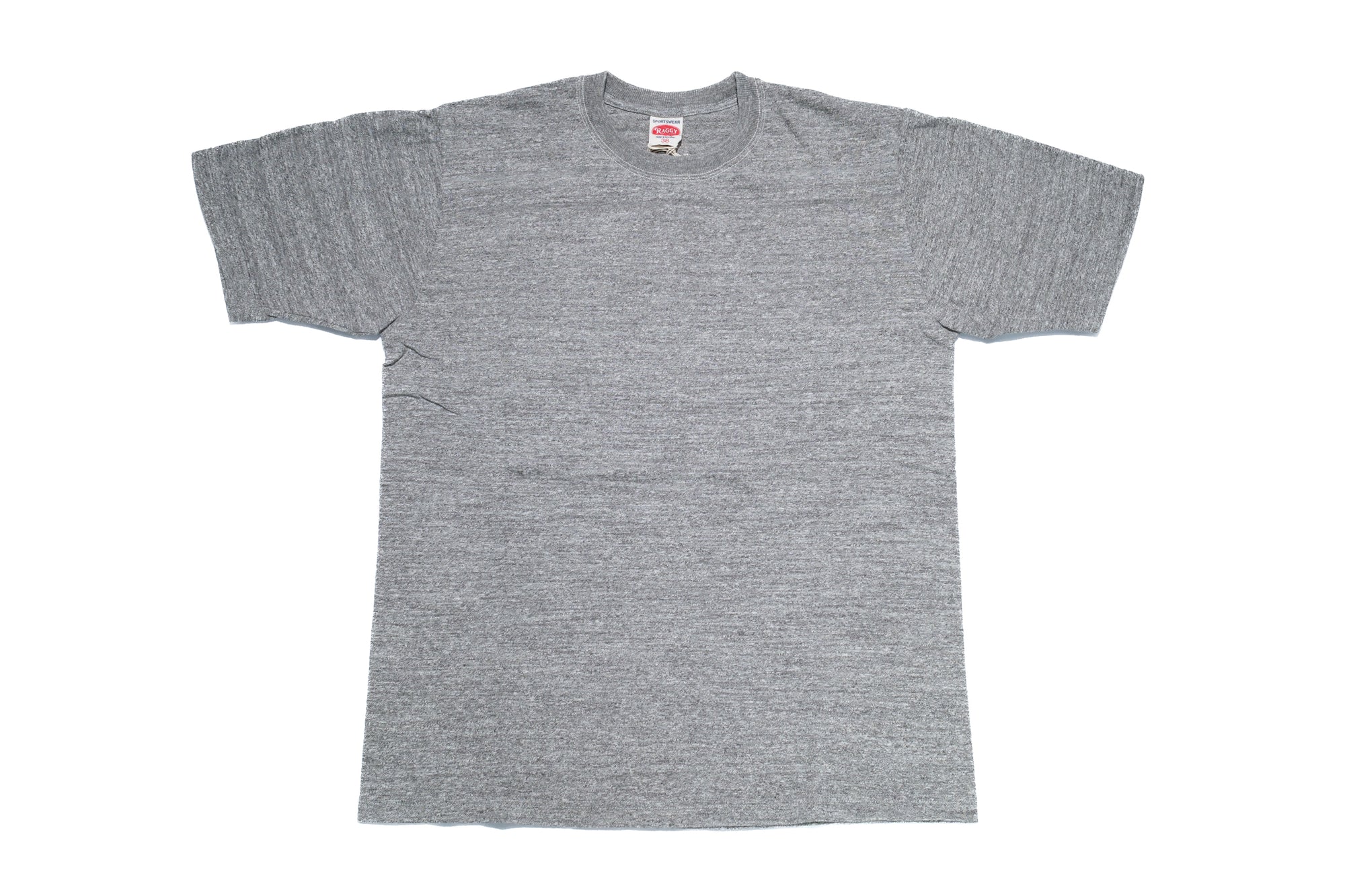 RAGGY CLOTHING 6oz "Old Americana" Loopwheeled Tee (Mottled Grey)