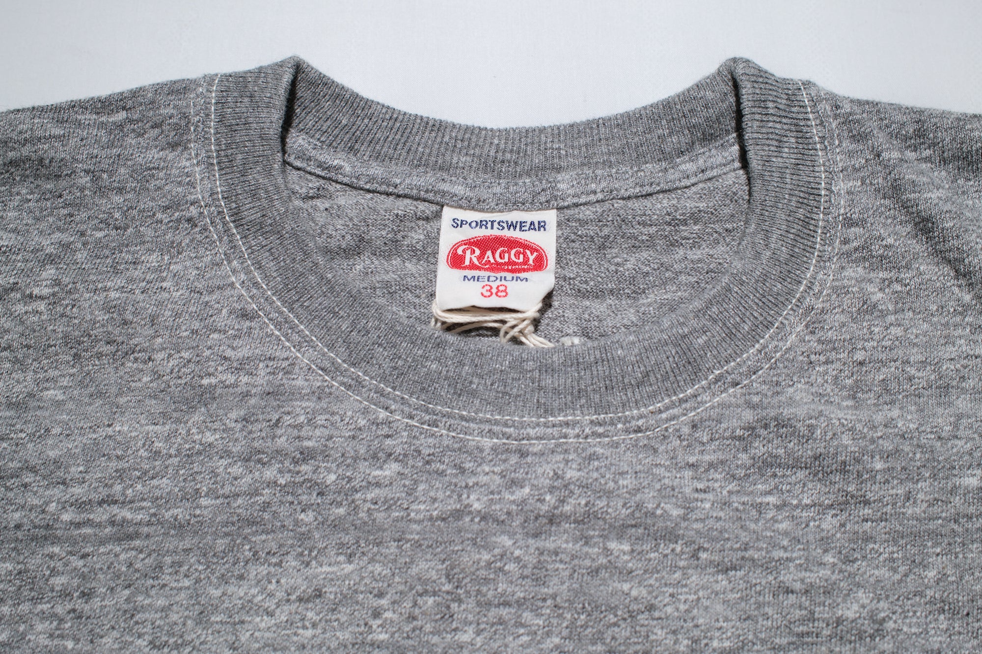 RAGGY CLOTHING 6oz "Old Americana" Loopwheeled Tee (Mottled Grey)