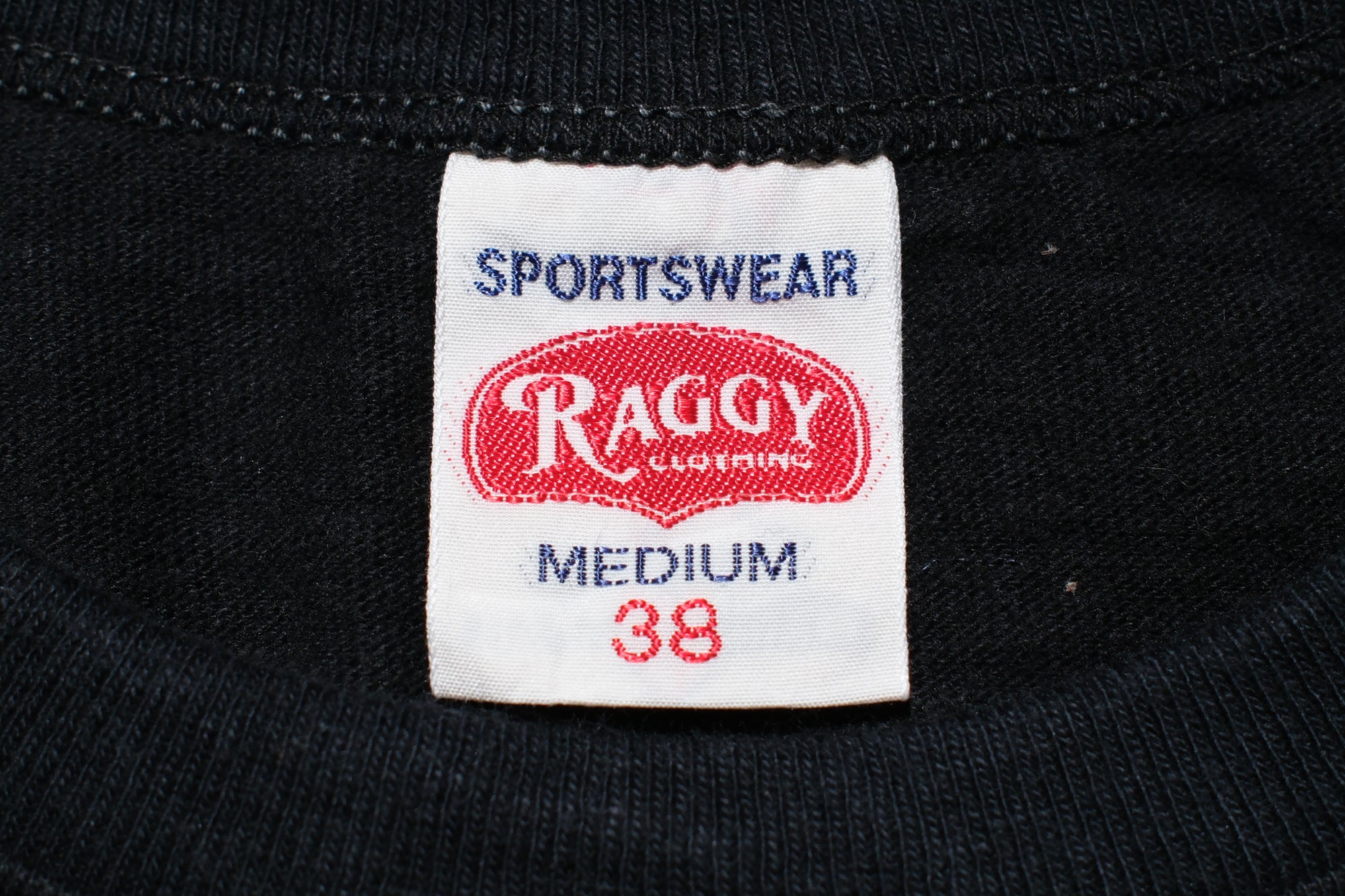 RAGGY CLOTHING 8oz "Fluffy-Sport" Loopwheeled Tee (Solid Black)