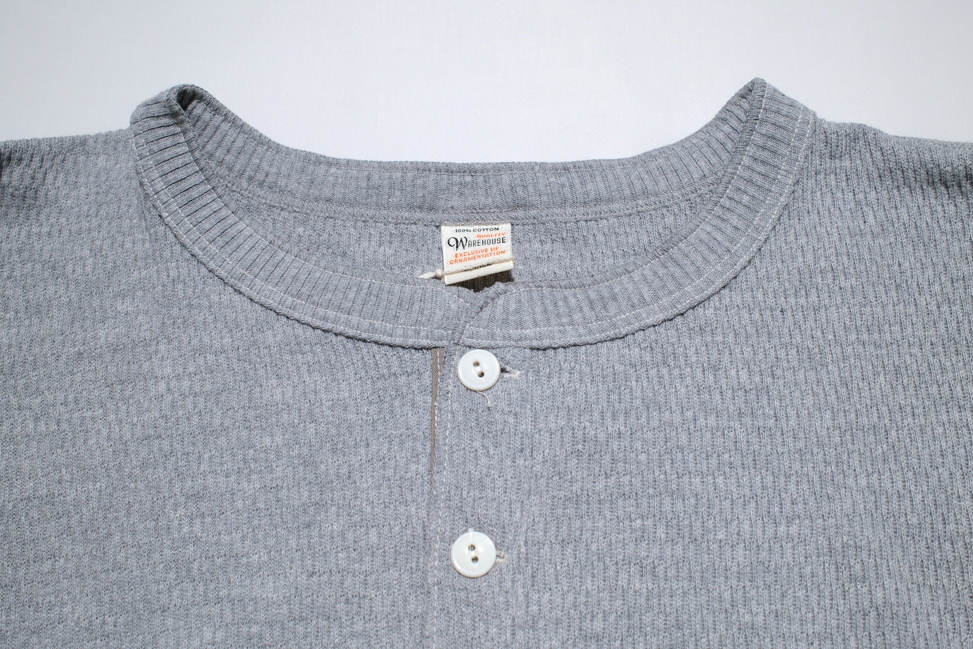 Warehouse Co. "Waffle-Knit" Henley L/S Thermal (Grey)