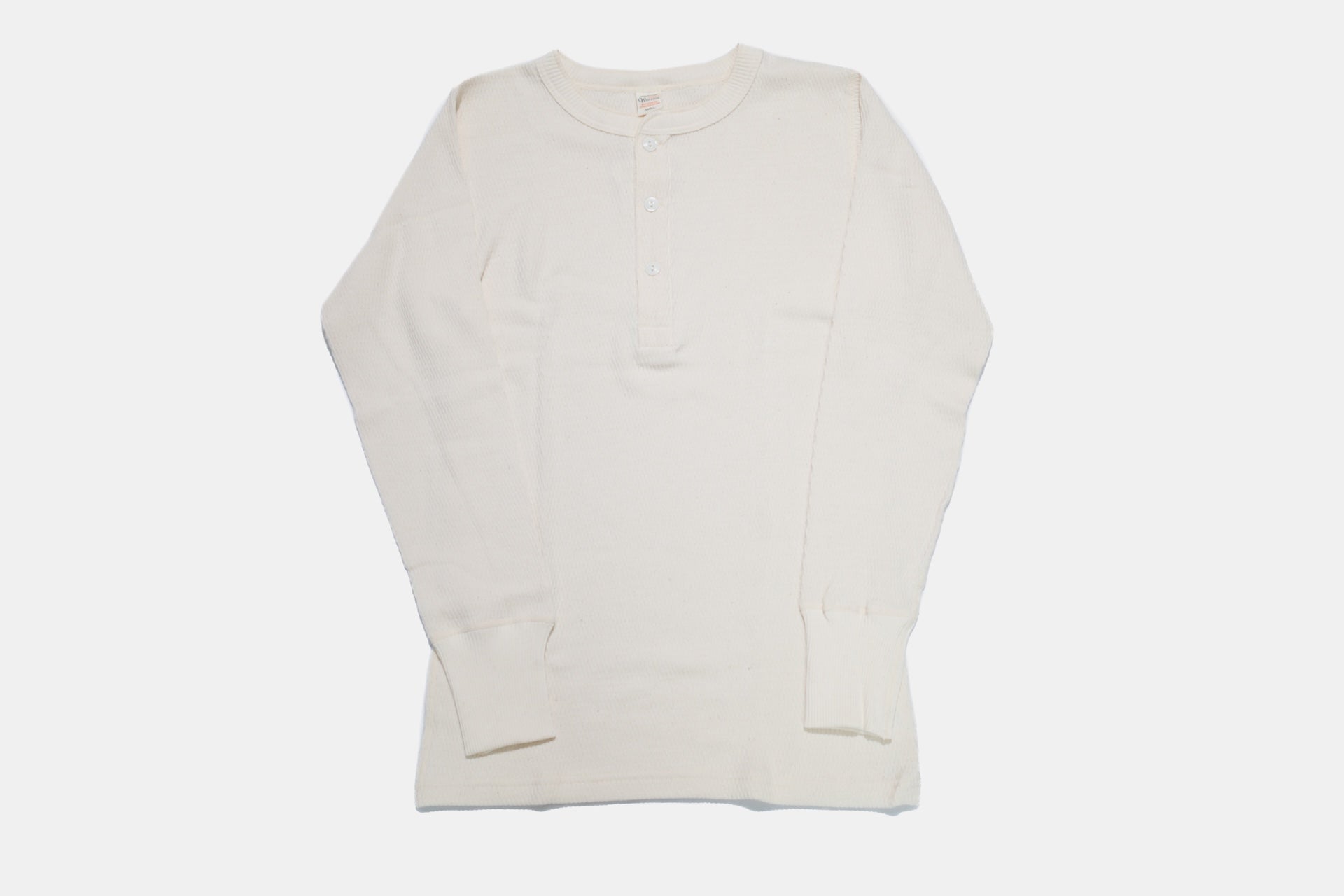 Warehouse Co. "Waffle-Knit" Henley L/S Thermal (Oatmeal)