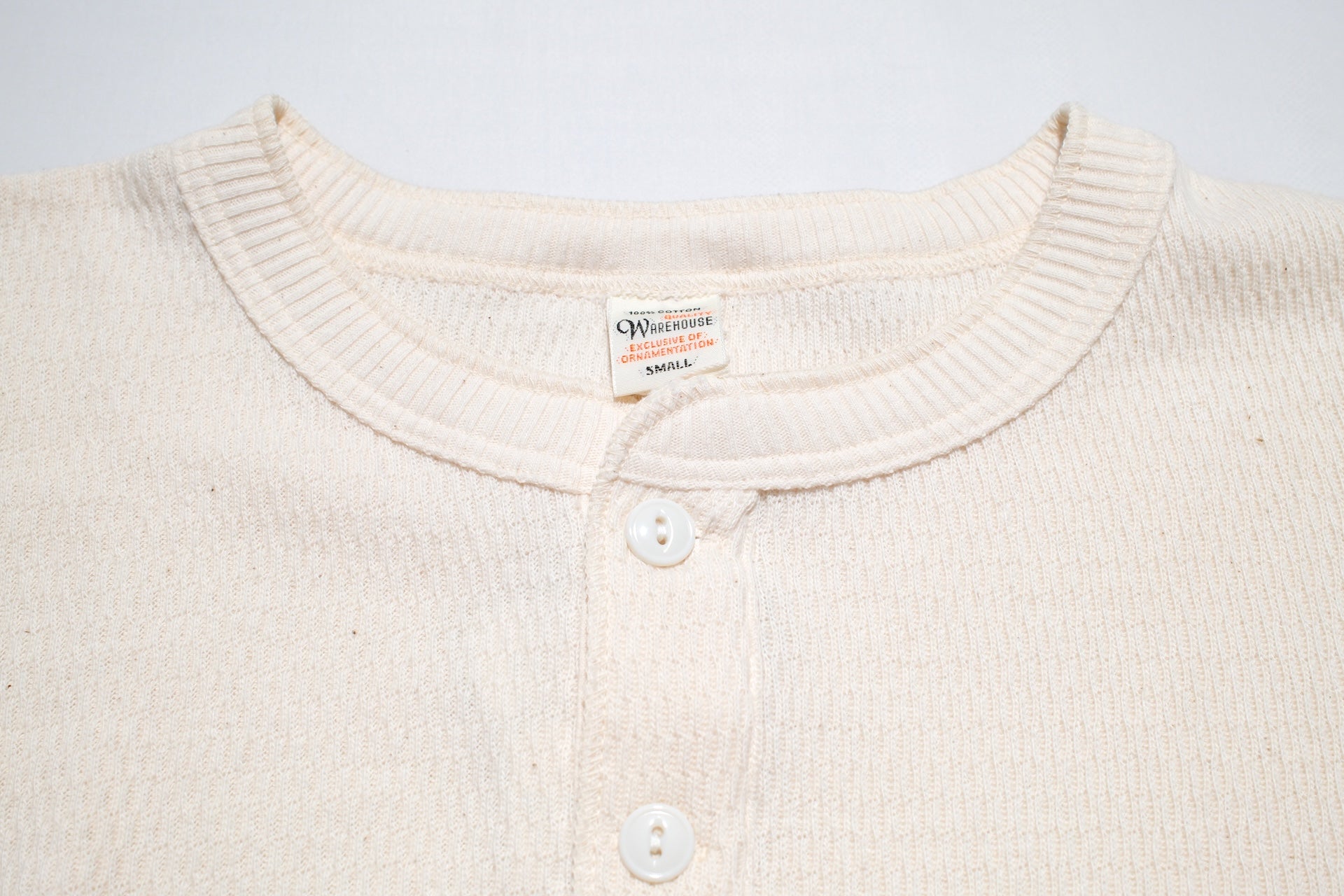 Warehouse Co. "Waffle-Knit" Henley L/S Thermal (Oatmeal)