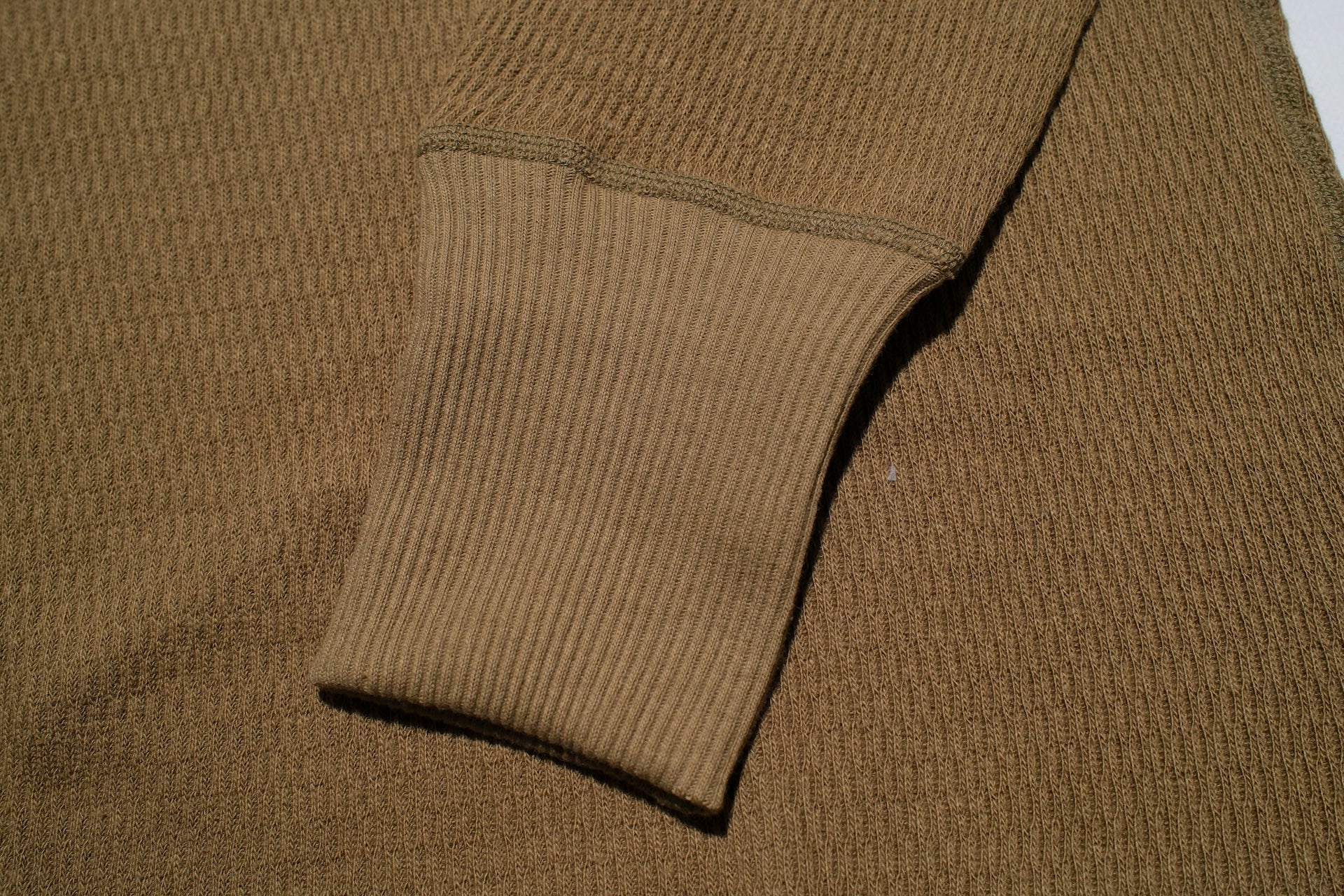 Warehouse Co. "Waffle-Knit" Henley L/S Thermal (Khaki)