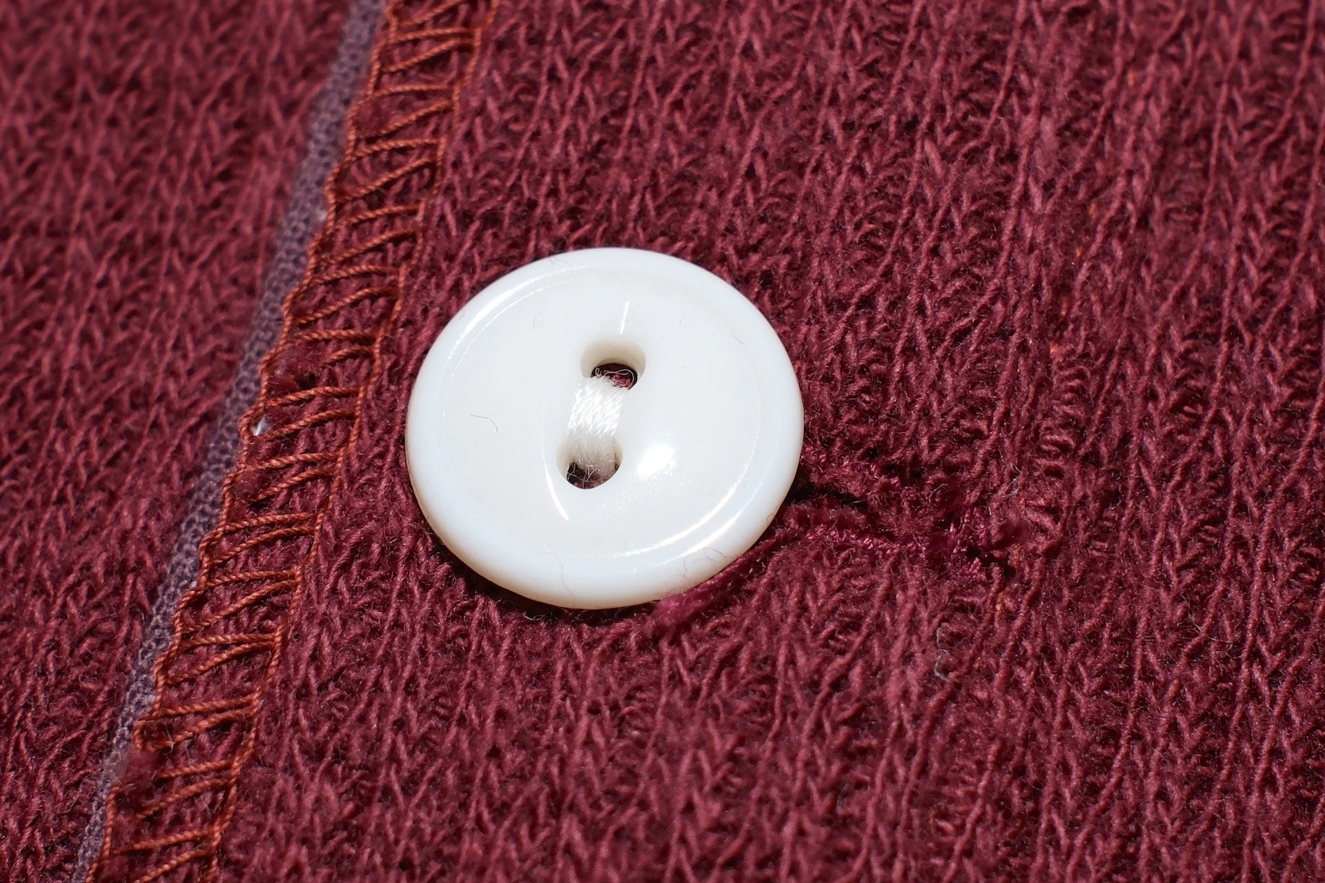 Warehouse Co. "Waffle-Knit" Henley L/S Thermal (Burgundy)