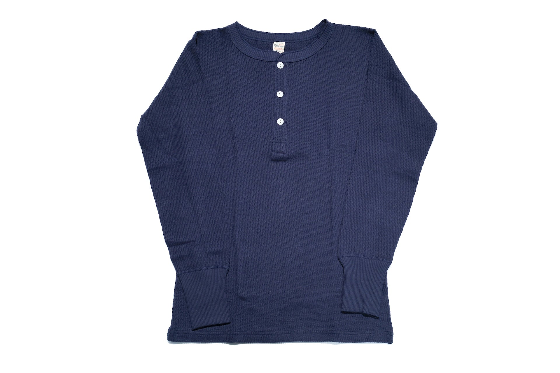 Warehouse Co. "Waffle-Knit" Henley L/S Thermal (Navy)