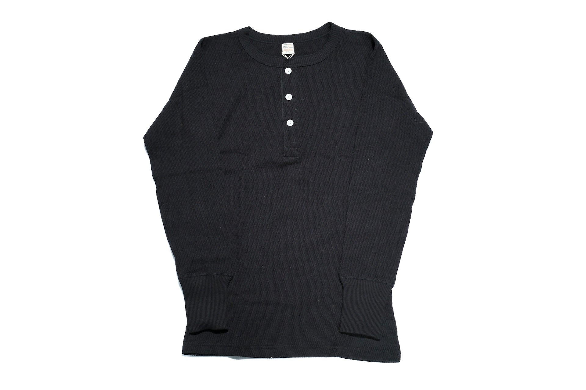 Warehouse Co. "Waffle-Knit" Henley L/S Thermal (Black)