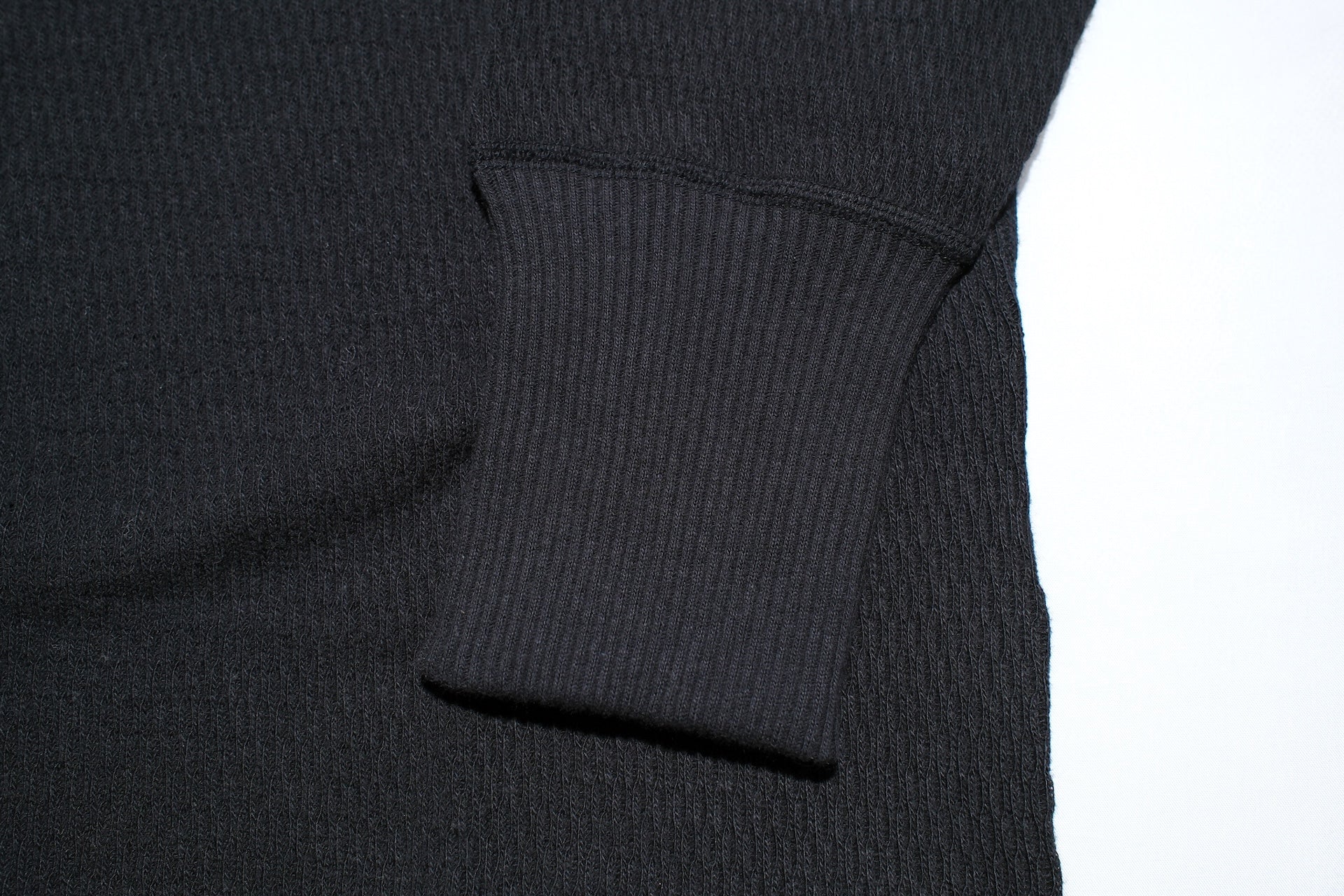 Warehouse Co. "Waffle-Knit" Plain L/S Thermal (Black)