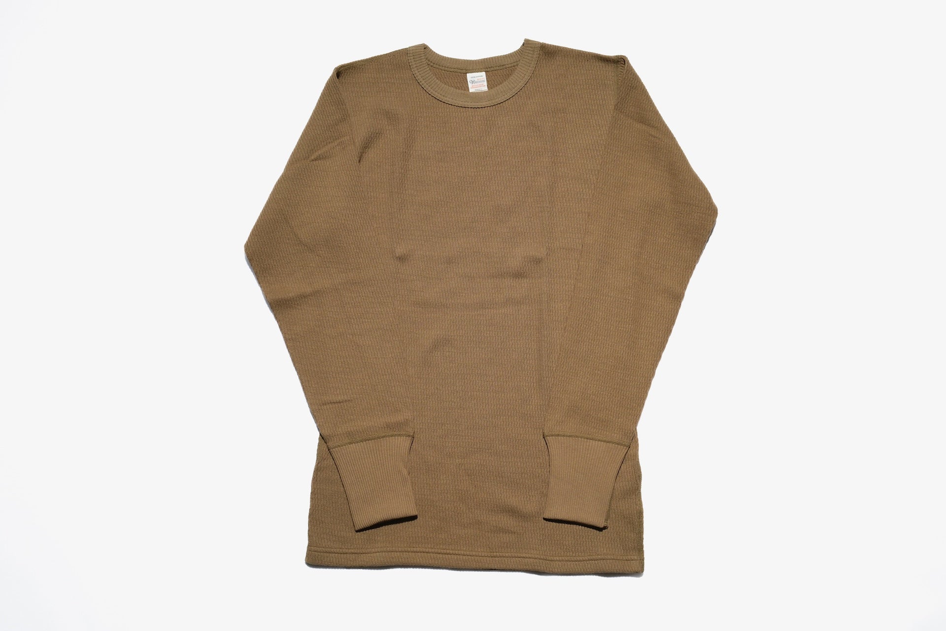 Warehouse Co. "Waffle-Knit" Plain L/S Thermal (Khaki)