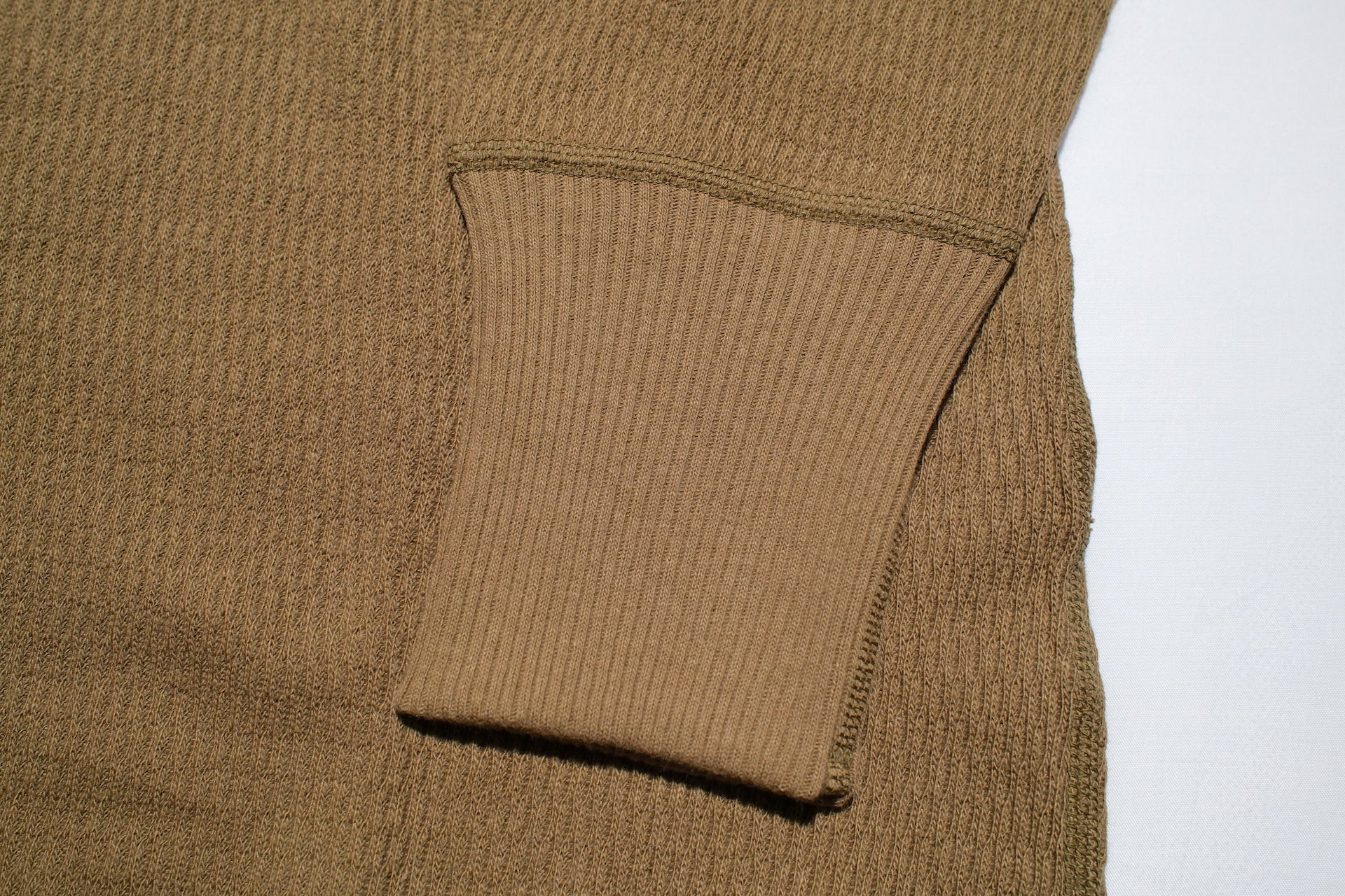 Warehouse Co. "Waffle-Knit" Plain L/S Thermal (Khaki)