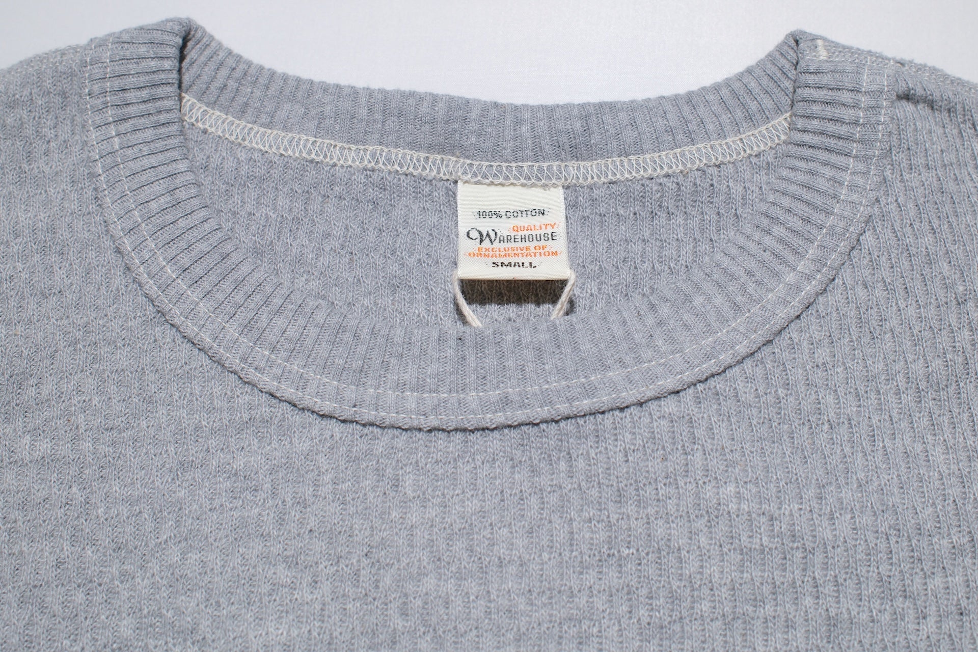 Warehouse Co. "Waffle-Knit" Plain L/S Thermal (Grey)