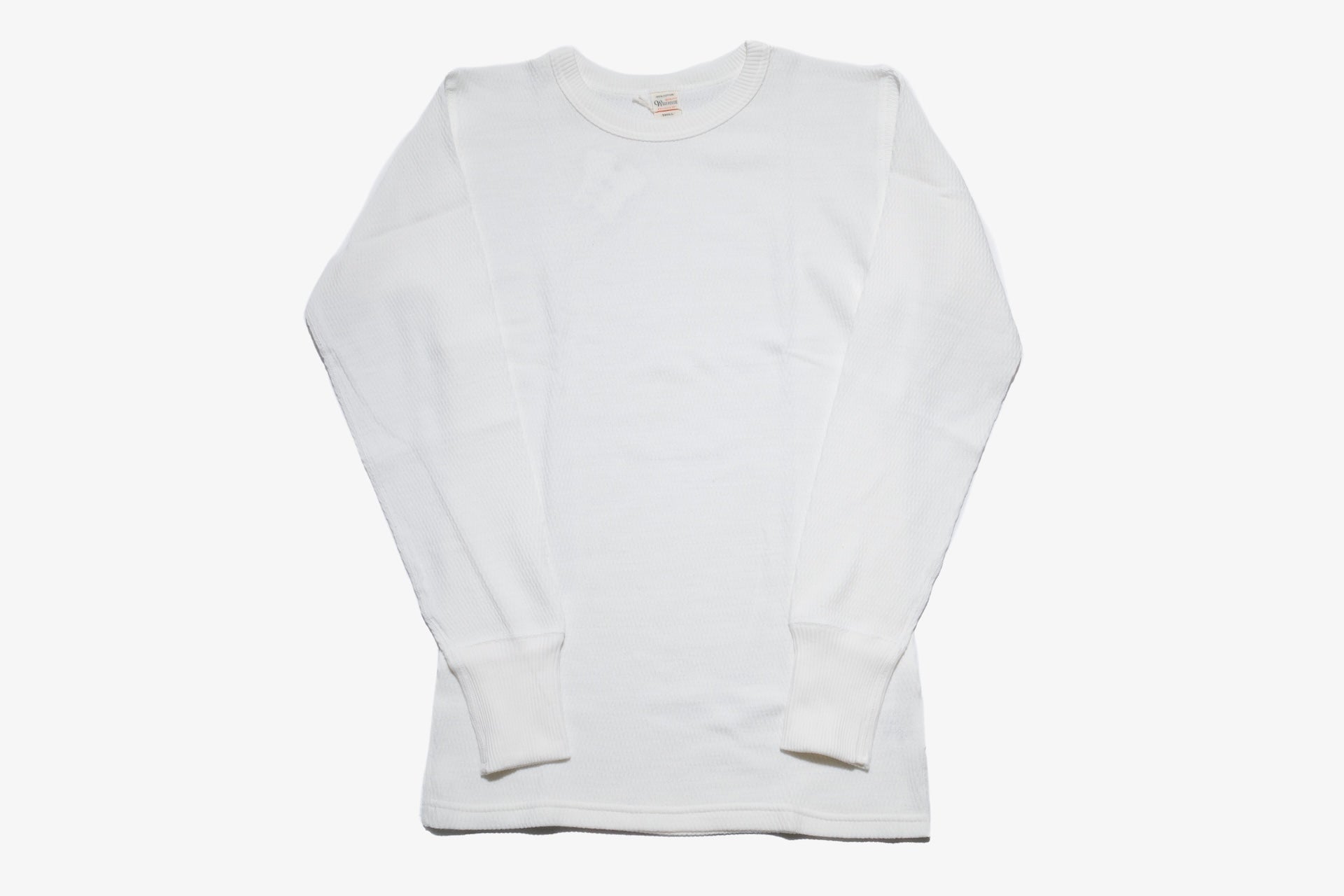 Warehouse Co. "Waffle-Knit" Plain L/S Thermal (White)