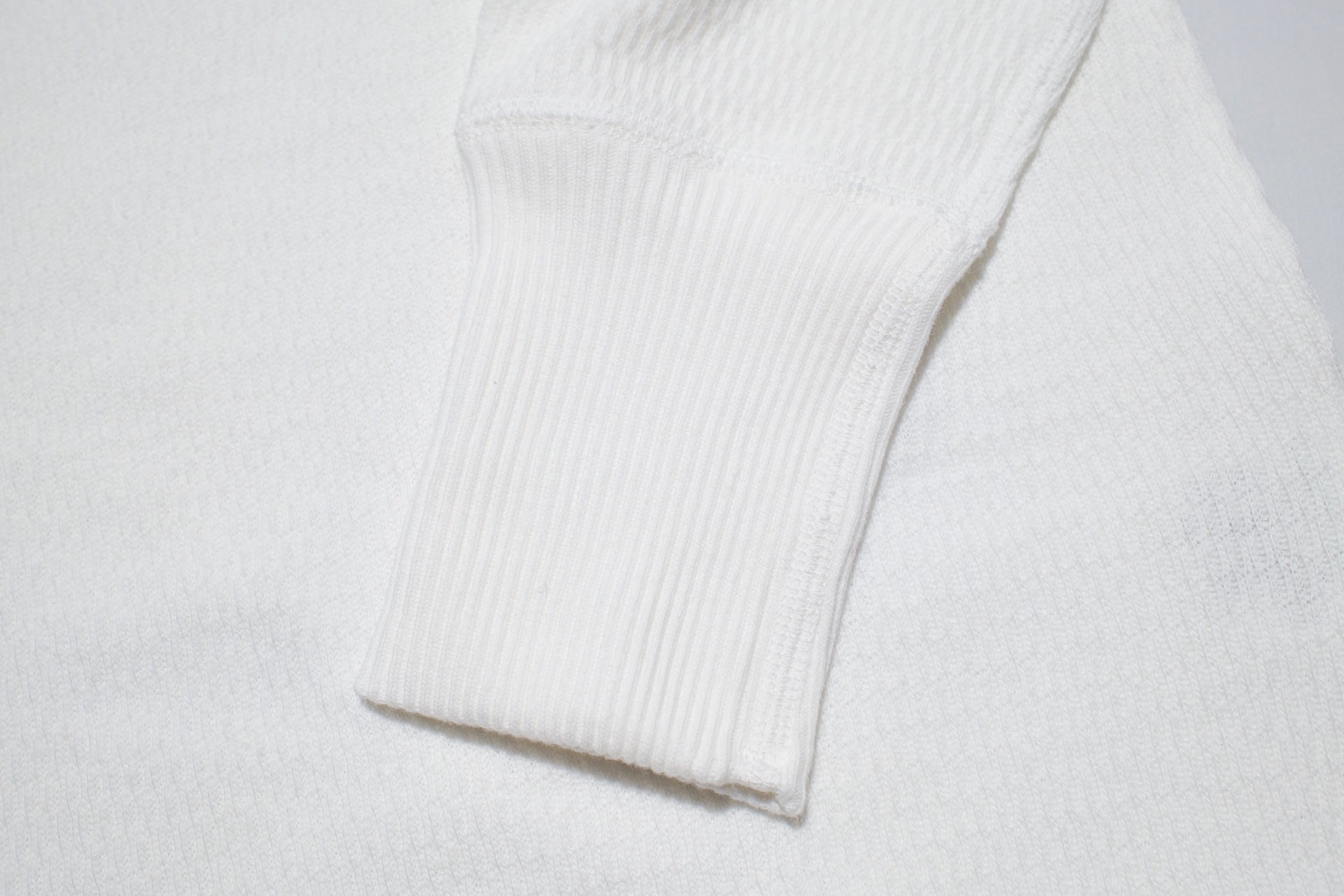 Warehouse Co. "Waffle-Knit" Plain L/S Thermal (White)