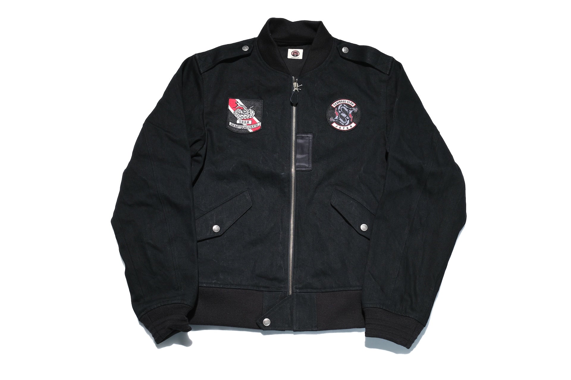 Samurai “Year of Snake” L-2 Denim Flight Jacket (Ultimate Black)