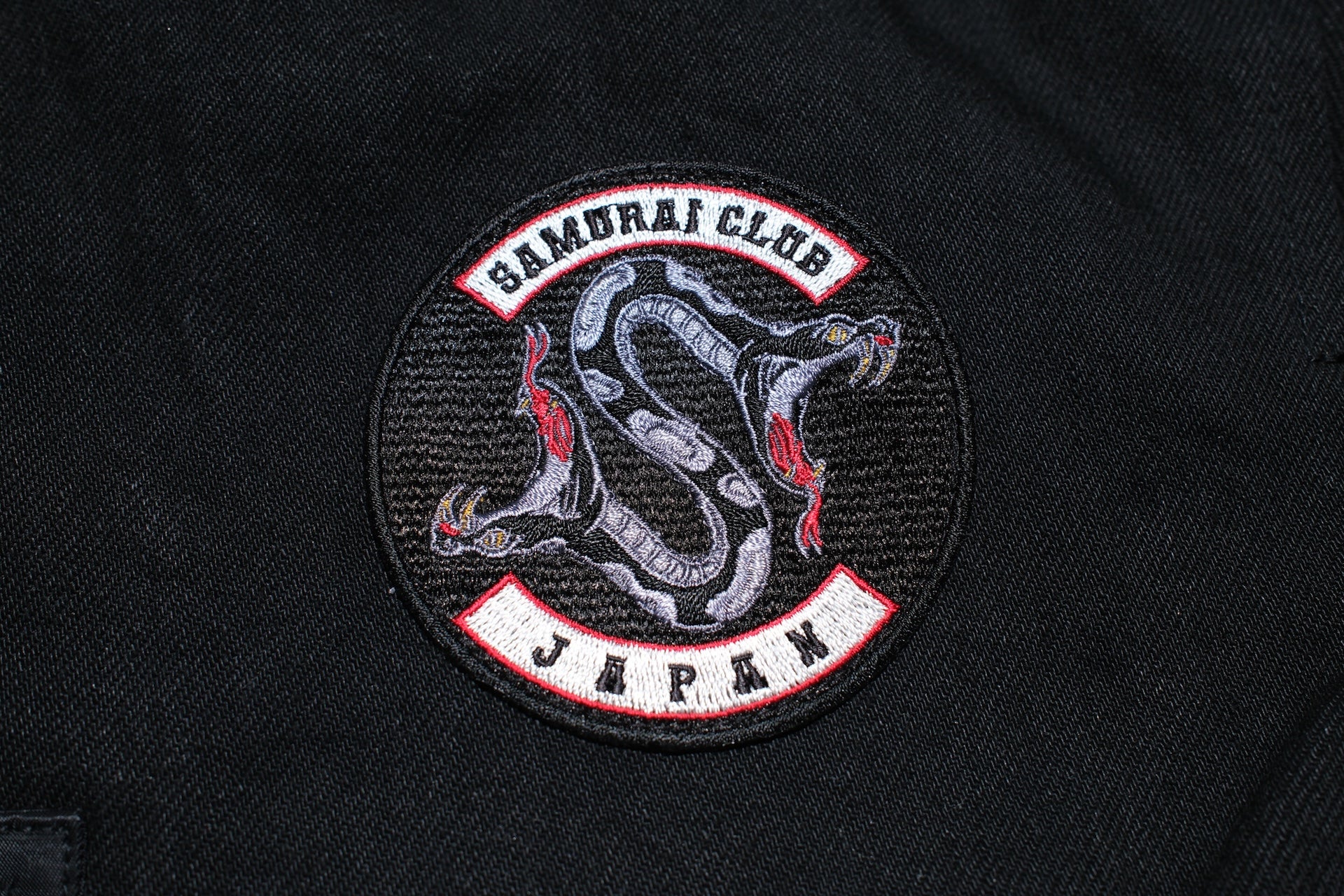 Samurai “Year of Snake” L-2 Denim Flight Jacket (Ultimate Black)