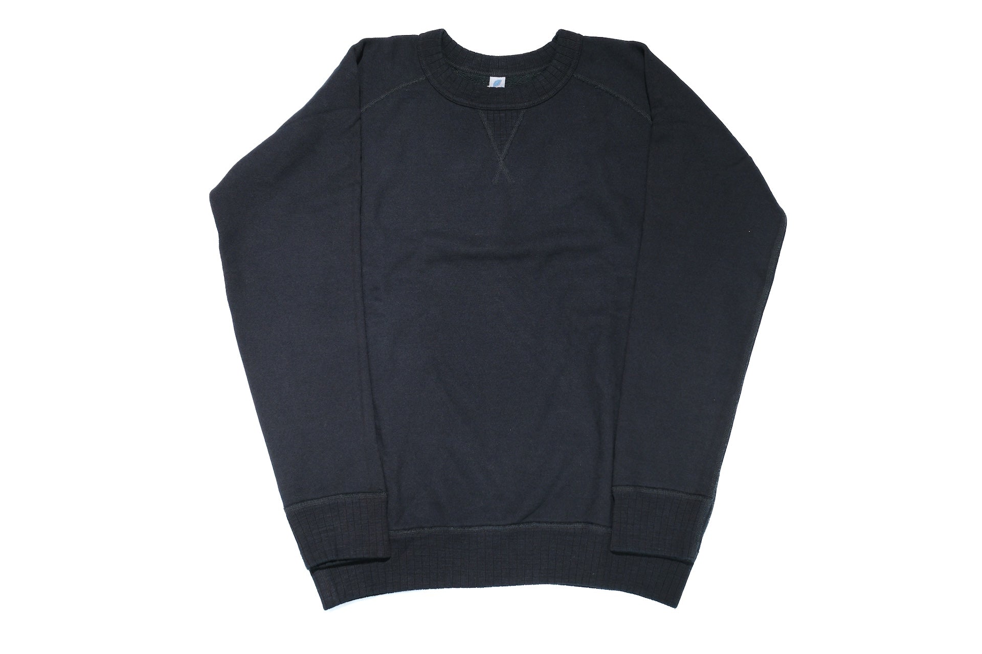 Pure Blue Japan  Indigo Dyed "Signature" Raglan Sweatshirt (Indigo X Black)