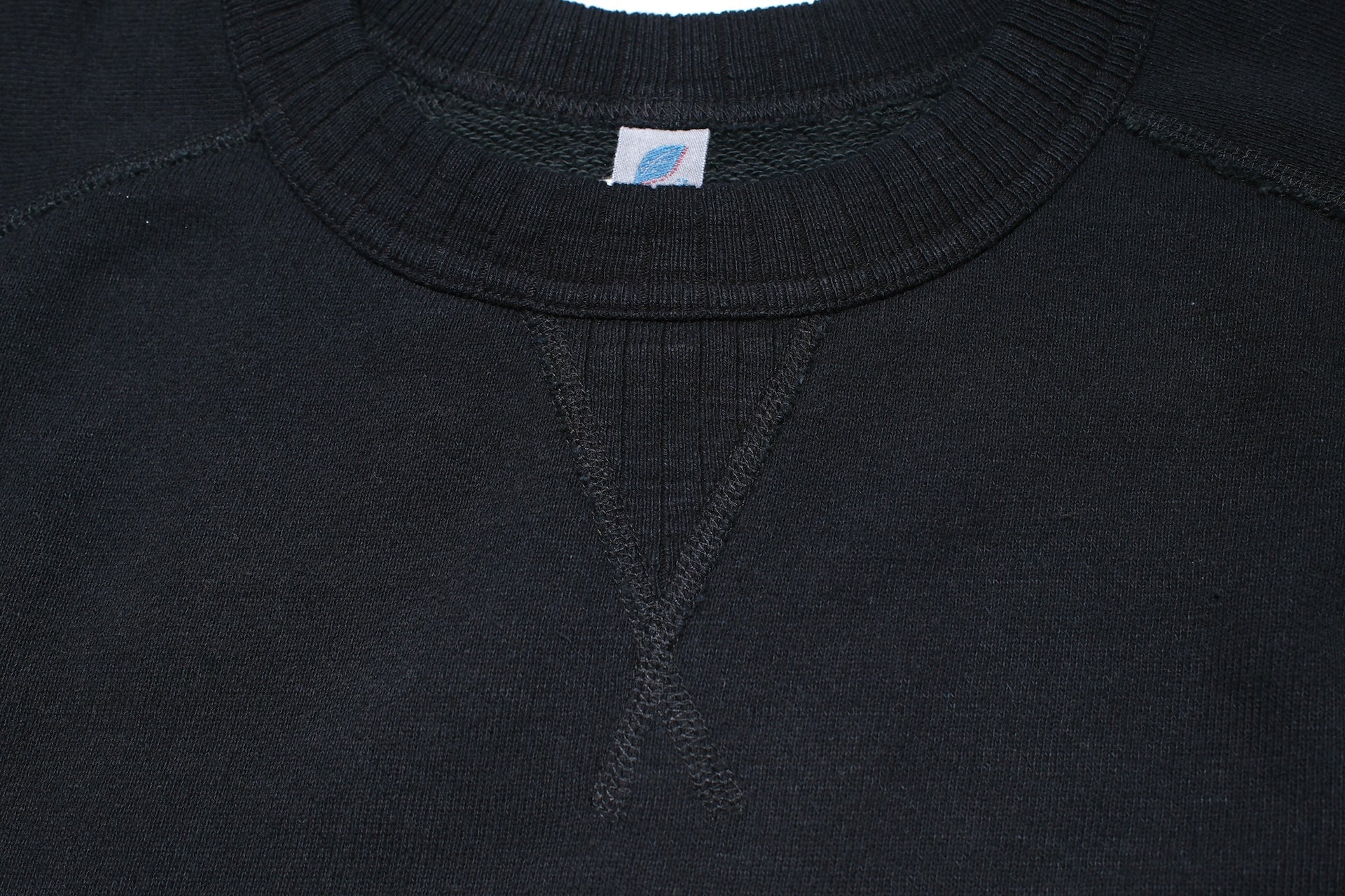 Pure Blue Japan  Indigo Dyed "Signature" Raglan Sweatshirt (Indigo X Black)
