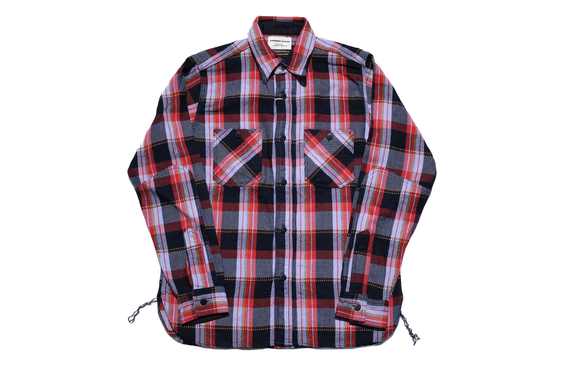 Samurai Indigo Dyed Heavyweight “Oversea Edition” Flannel Workshirt (Plum Purple)