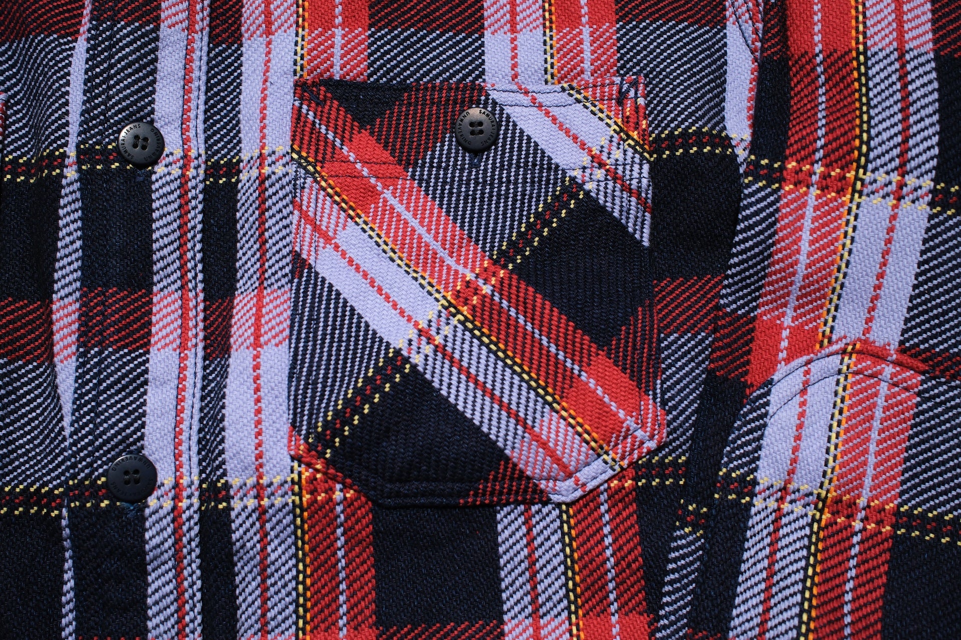 Samurai Indigo Dyed Heavyweight “Oversea Edition” Flannel Workshirt (Plum Purple)