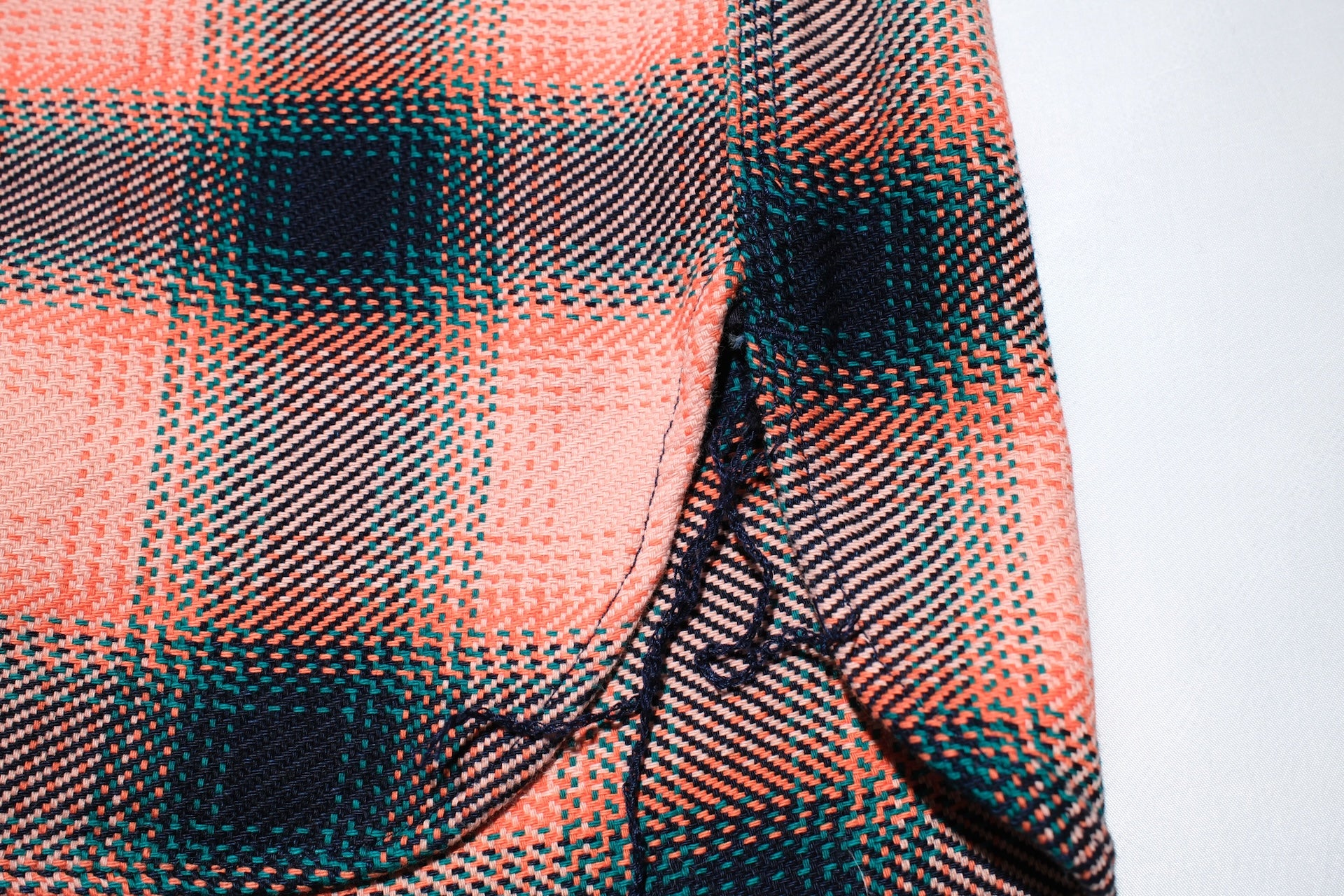 Samurai Indigo Dyed Heavyweight “Oversea Edition” Flannel Workshirt (Pink Salmon)