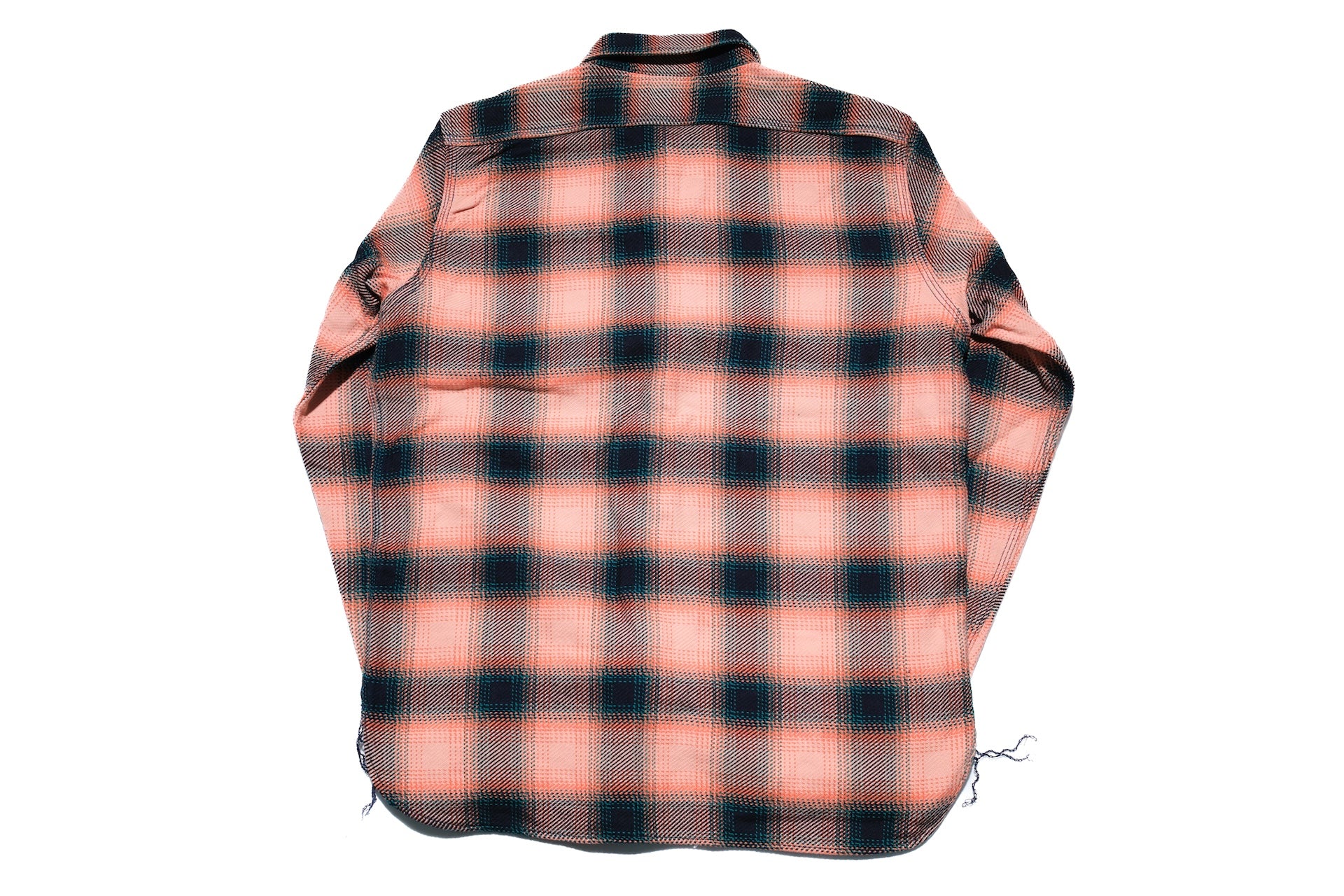Samurai Indigo Dyed Heavyweight “Oversea Edition” Flannel Workshirt (Pink Salmon)