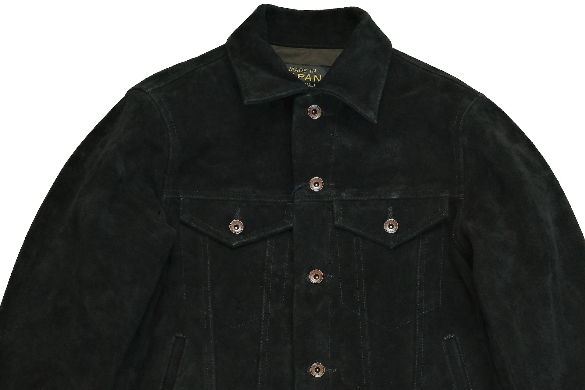 Iron Heart Split Steer Roughout Cowhide Modified Type 3 Jacket (Black)