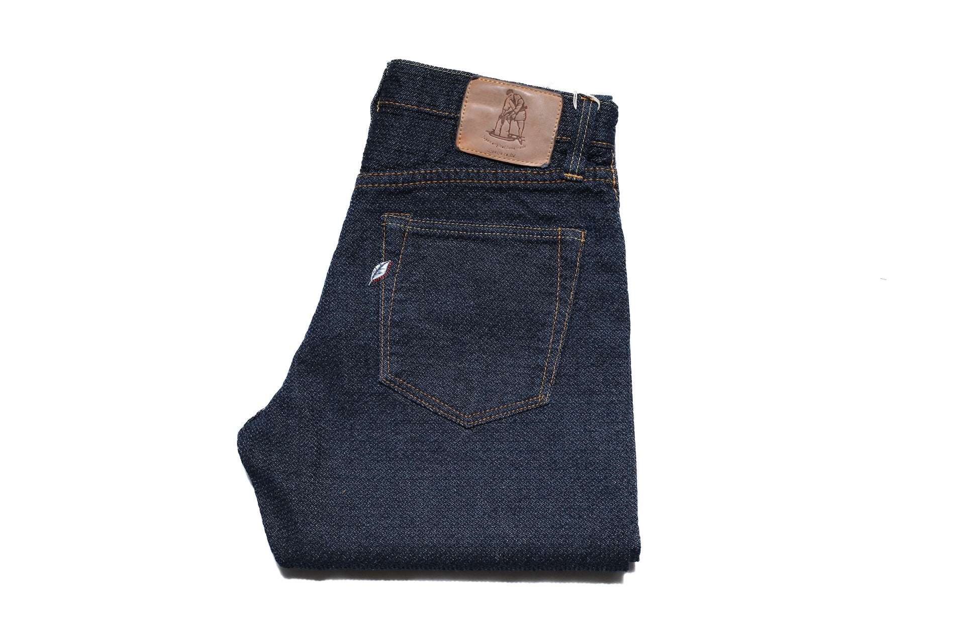 Pure Blue Japan 12.5oz "Double-Warps" Sashiko Trousers (Indigo X Indigo)