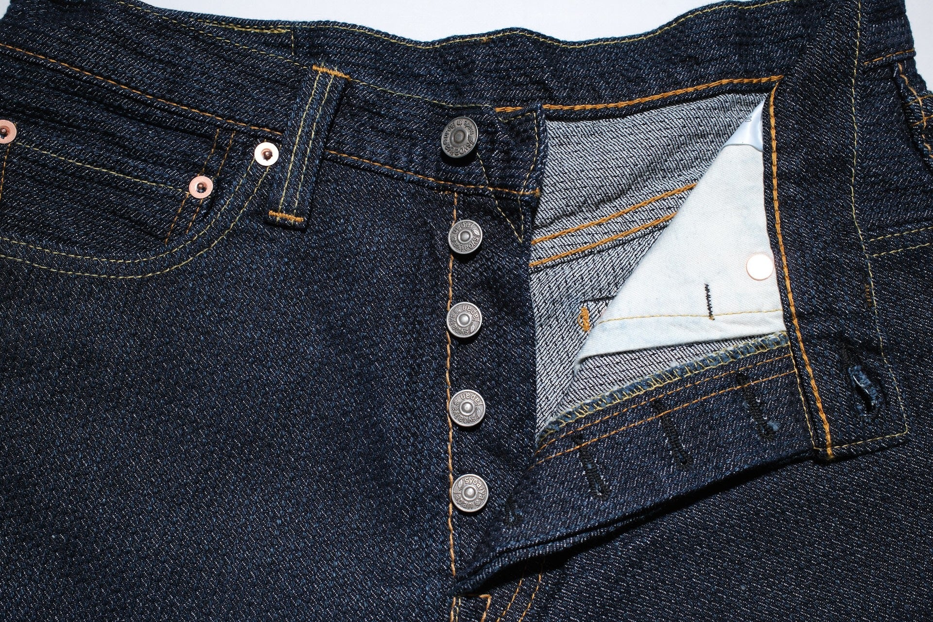 Pure Blue Japan 12.5oz "Double-Warps" Sashiko Trousers (Indigo X Indigo)