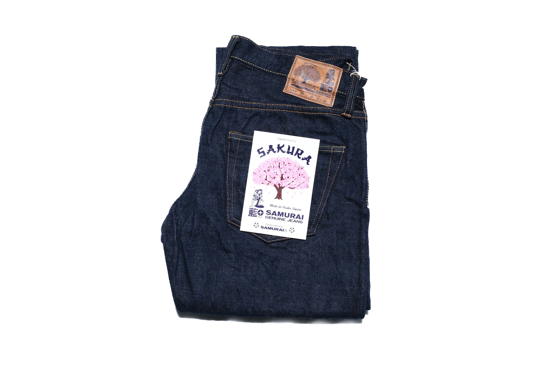 Samurai 18oz “Indigo Sakura Plus” Denim S500AX-SA Denim (Narrow Straight fit)