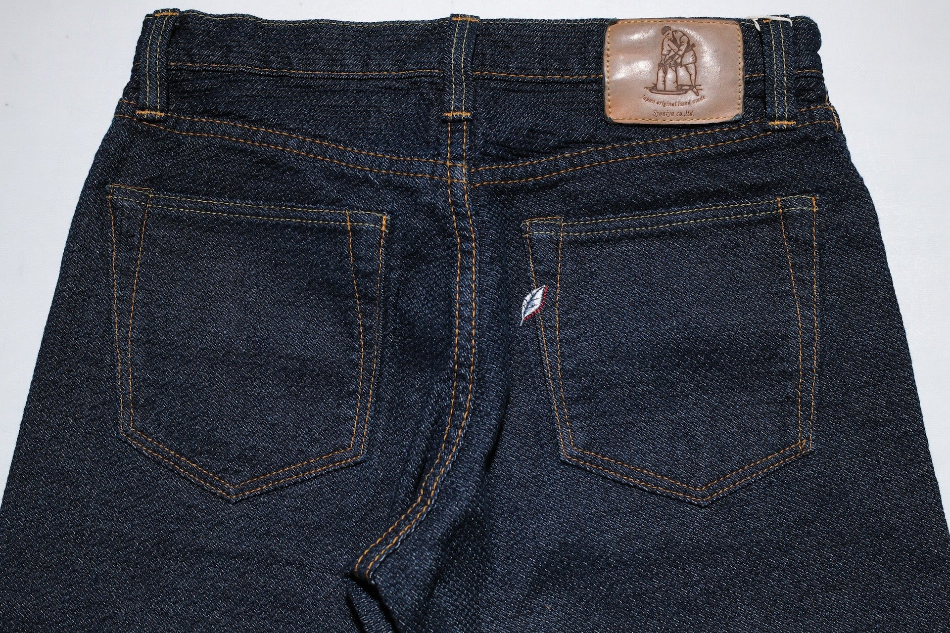 Pure Blue Japan 12.5oz "Double-Warps" Sashiko Trousers (Indigo X Indigo)