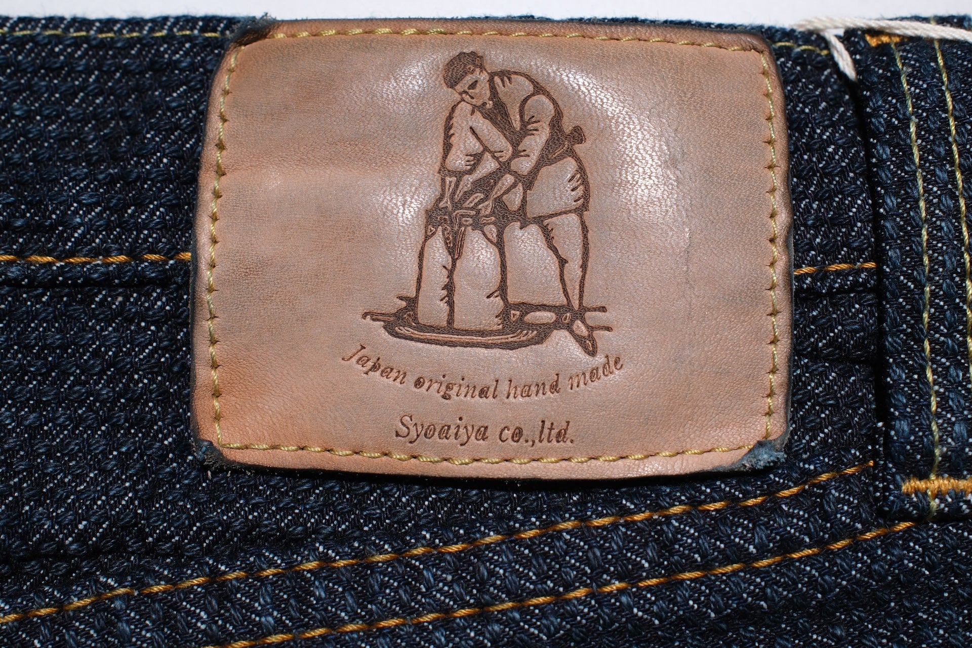 Pure Blue Japan 12.5oz "Double-Warps" Sashiko Trousers (Indigo X Indigo)