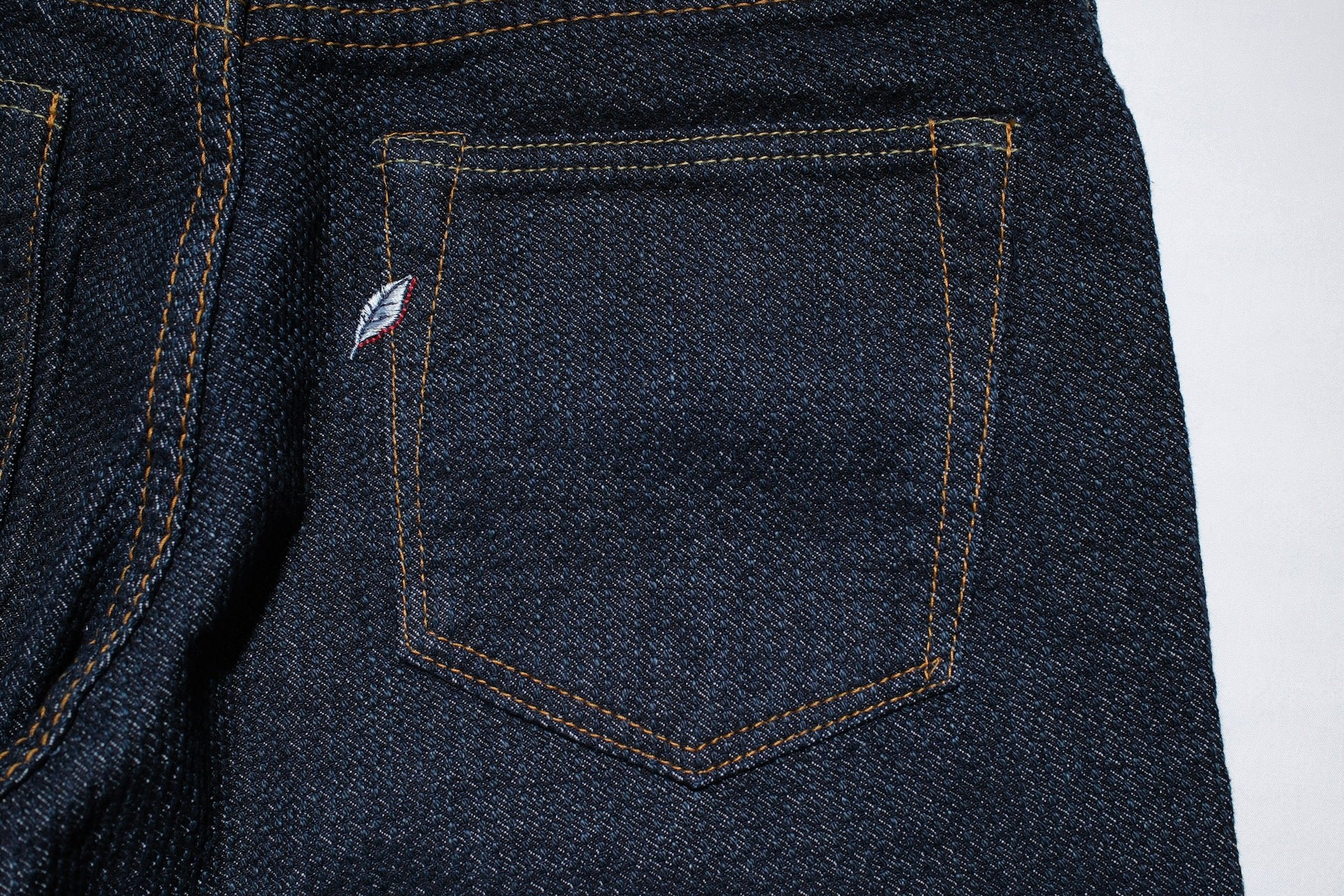 Pure Blue Japan 12.5oz "Double-Warps" Sashiko Trousers (Indigo X Indigo)