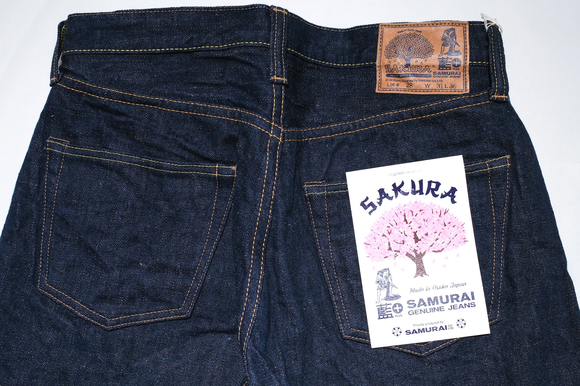 Samurai 18oz “Indigo Sakura Plus” Denim S500AX-SA Denim (Narrow Straight fit)