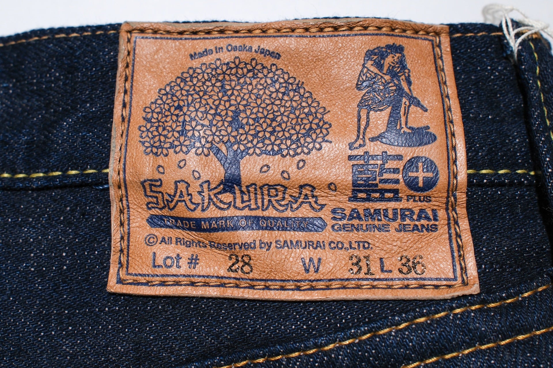 Samurai 18oz “Indigo Sakura Plus” Denim S500AX-SA Denim (Narrow Straight fit)