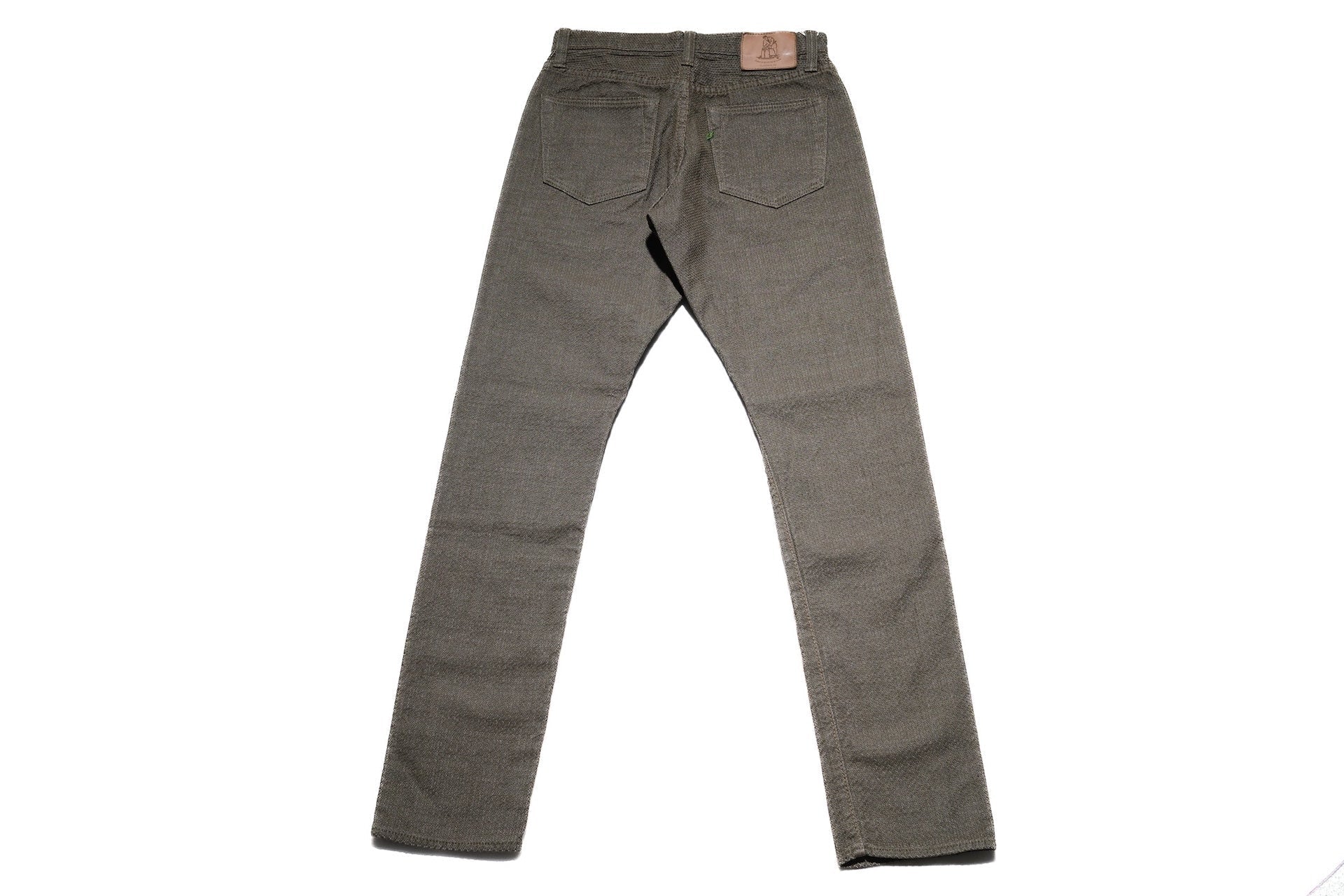 Pure Blue Japan 12.5oz "Double-Warps" Sashiko Trousers (Olive X Olive)