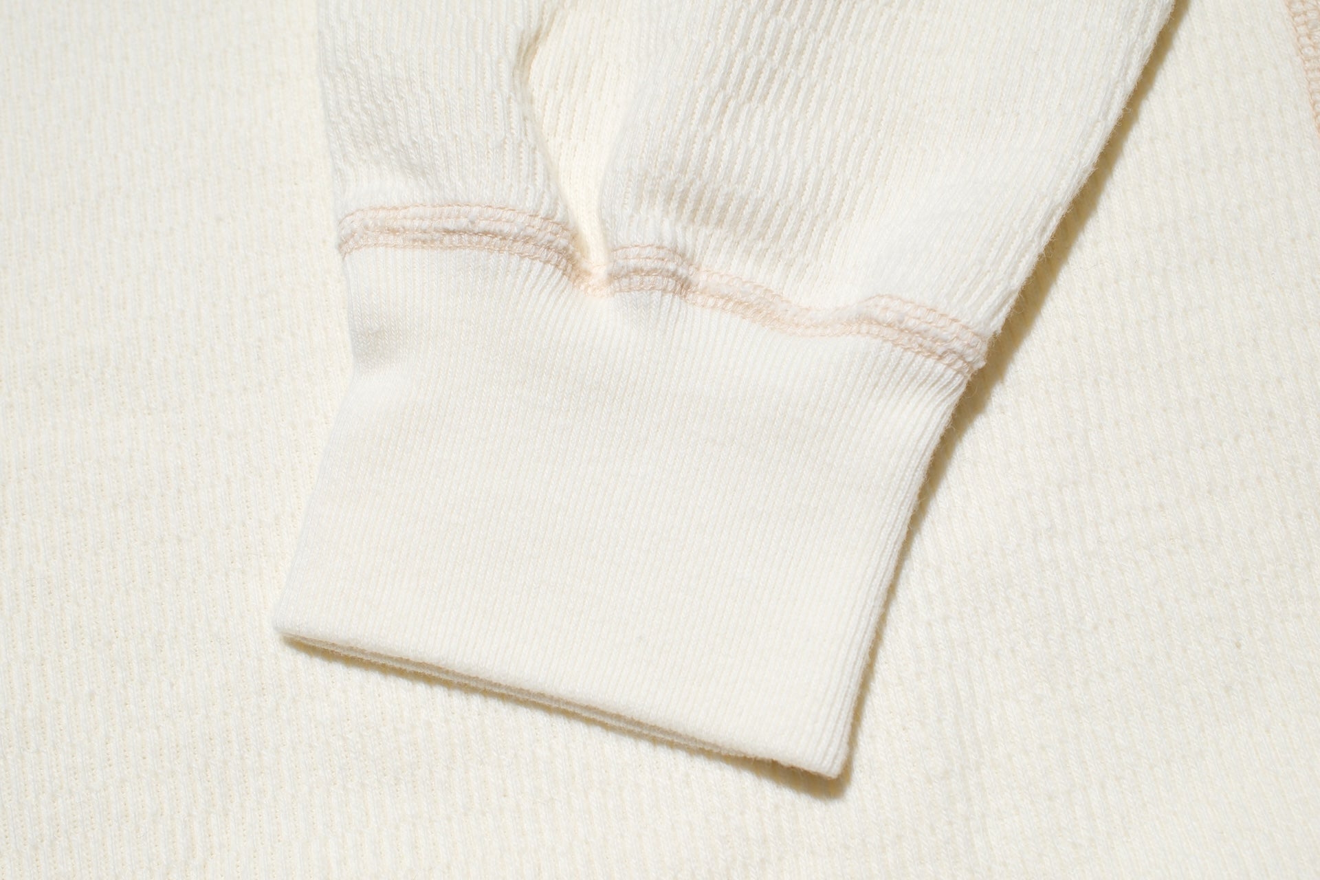 The Flat Head '26 Version "Standard" L/S Henley Thermal Tee (Ivory)