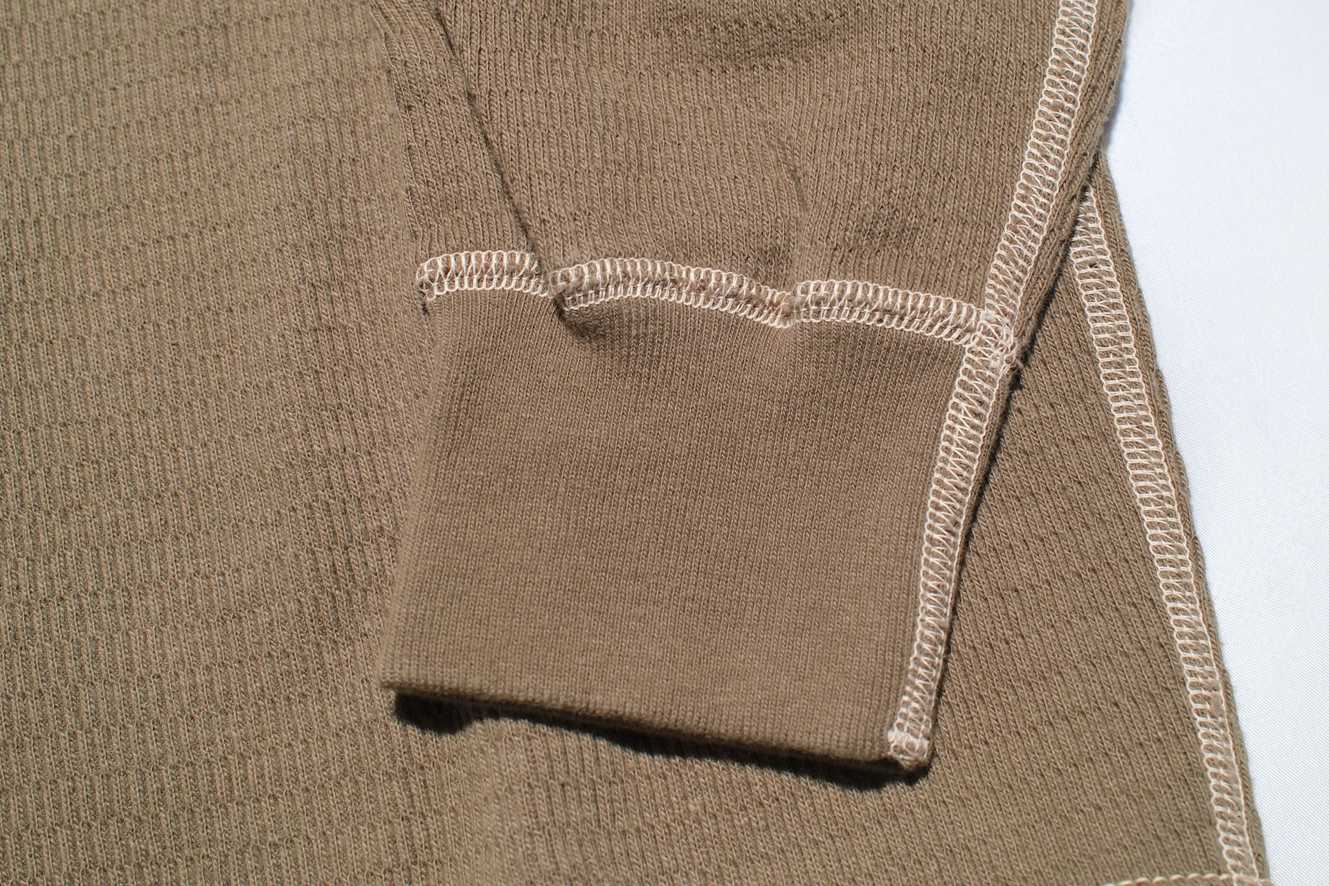 The Flat Head '26 Version "Standard" L/S Henley Thermal Tee (Olive)