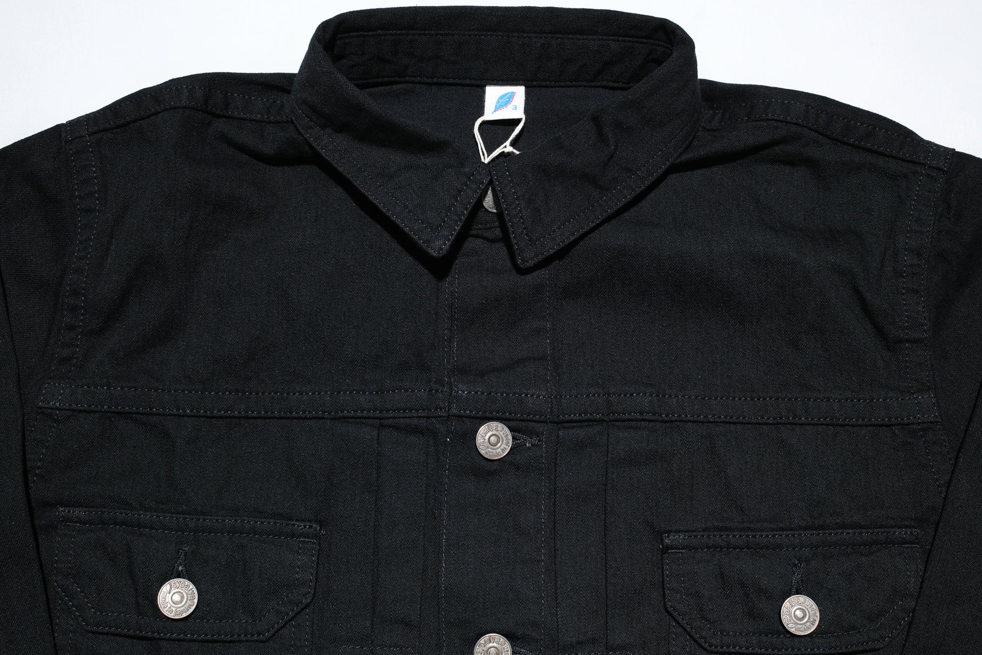 Pure Blue Japan 8oz Denim "Type 2" Jacketed Shirt (Solid Black)